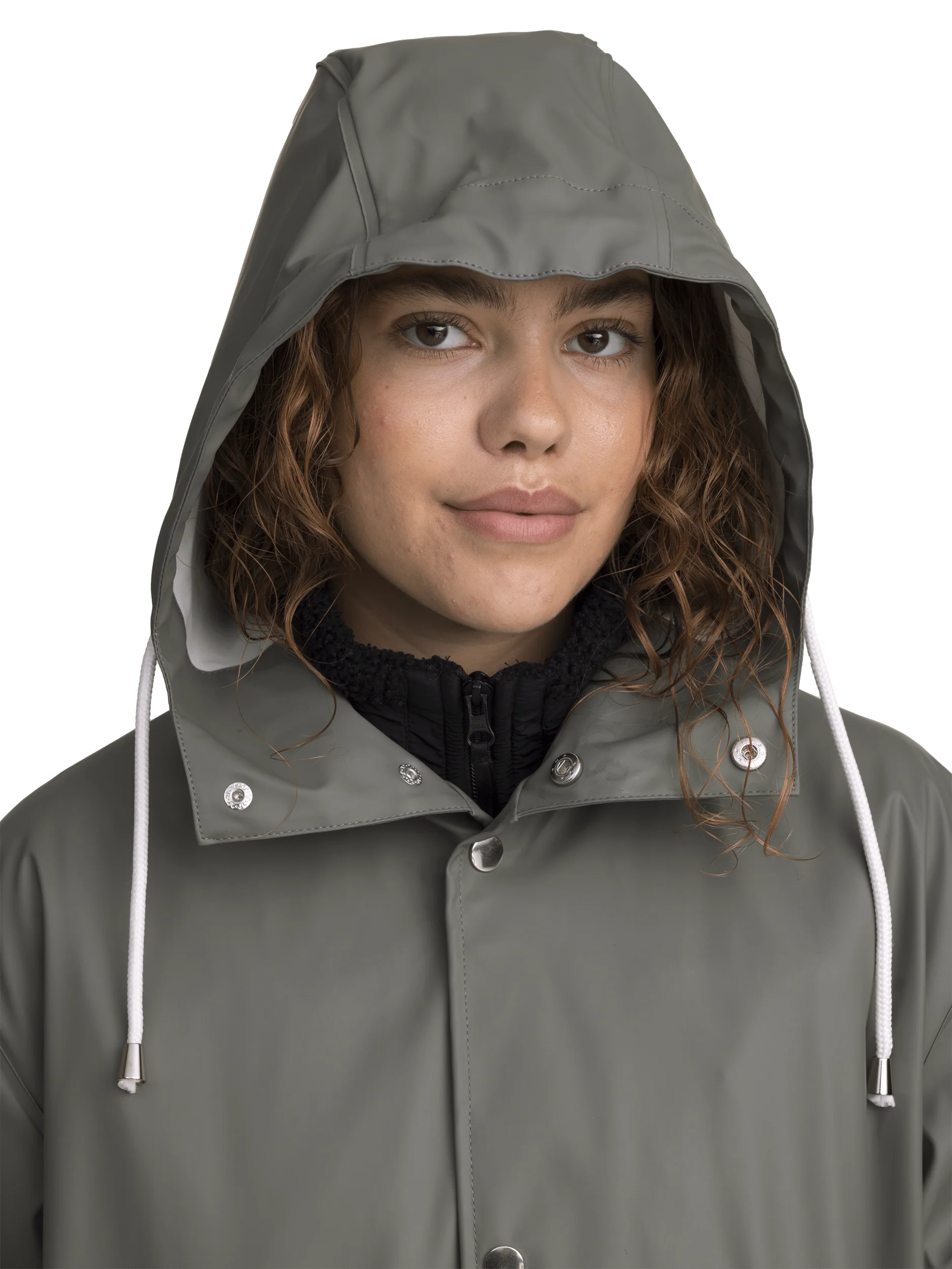 RAIN COAT LONG KHAKI GREY - Image 4