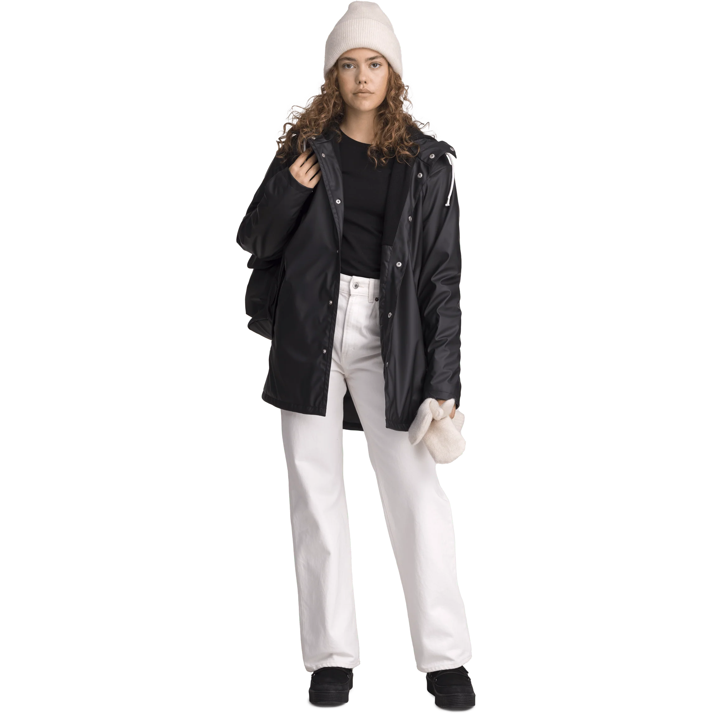 RAIN WARM COAT BLACK - Image 3
