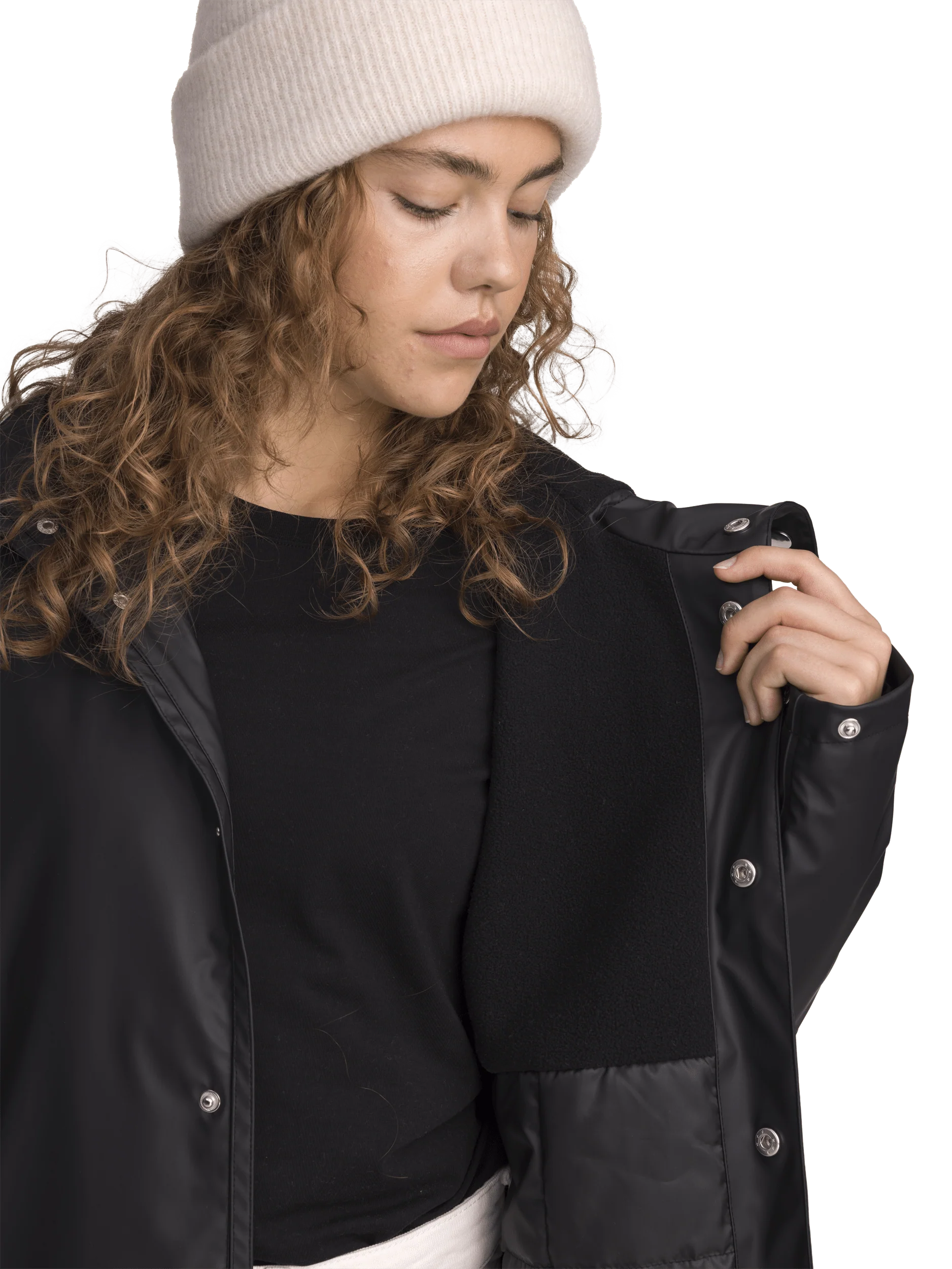 RAIN WARM COAT BLACK - Image 6