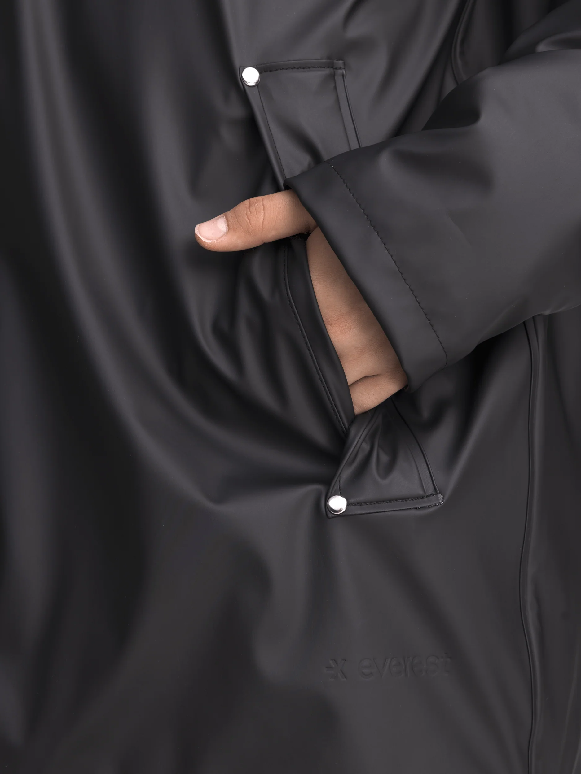RAIN WARM COAT BLACK - Image 7