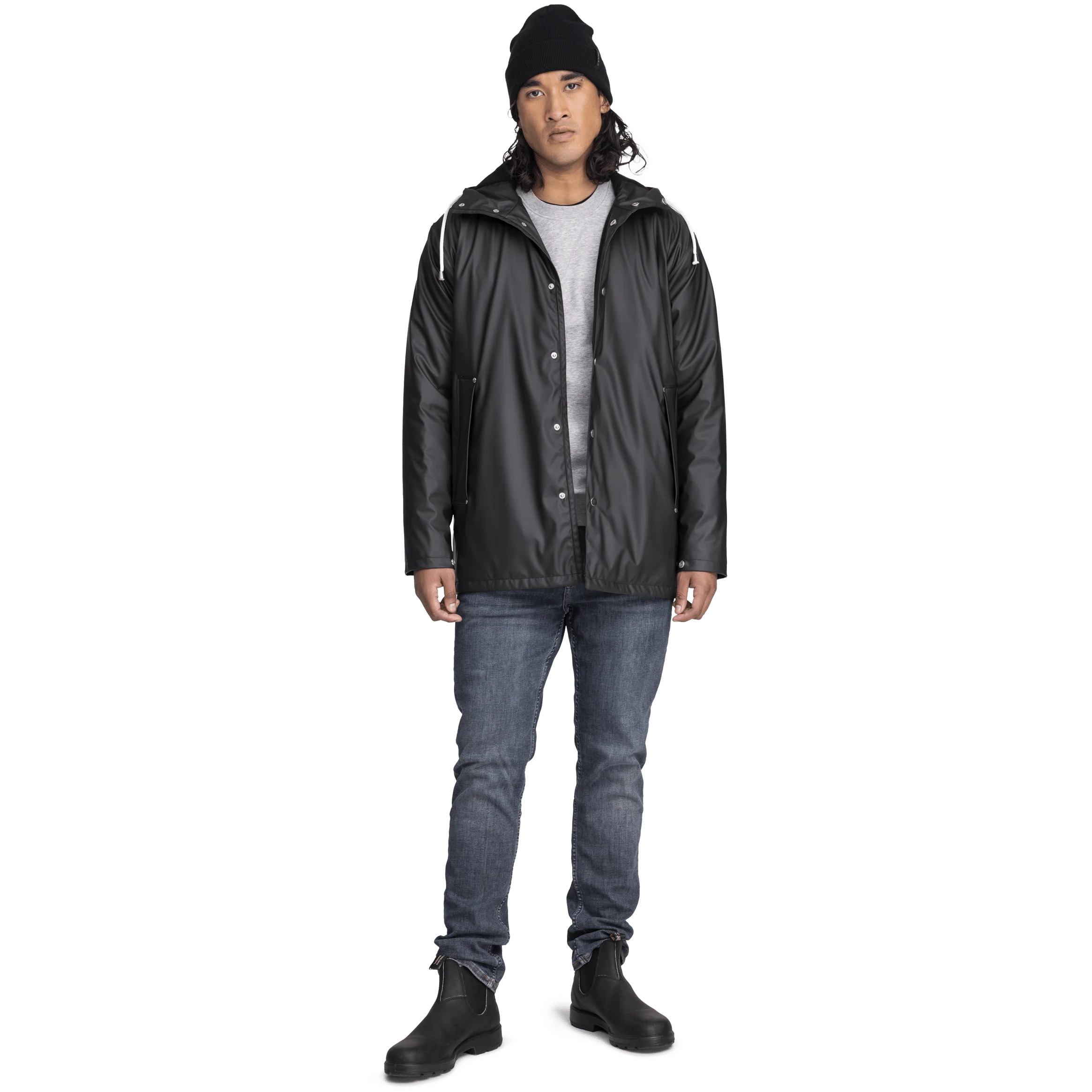 RAIN WARM COAT BLACK - Image 9