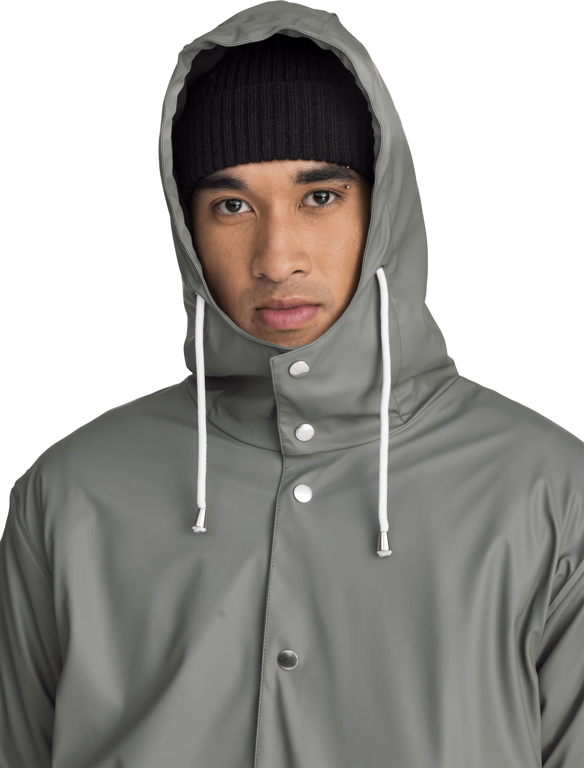 RAIN WARM COAT KHAKI GREY - Image 5