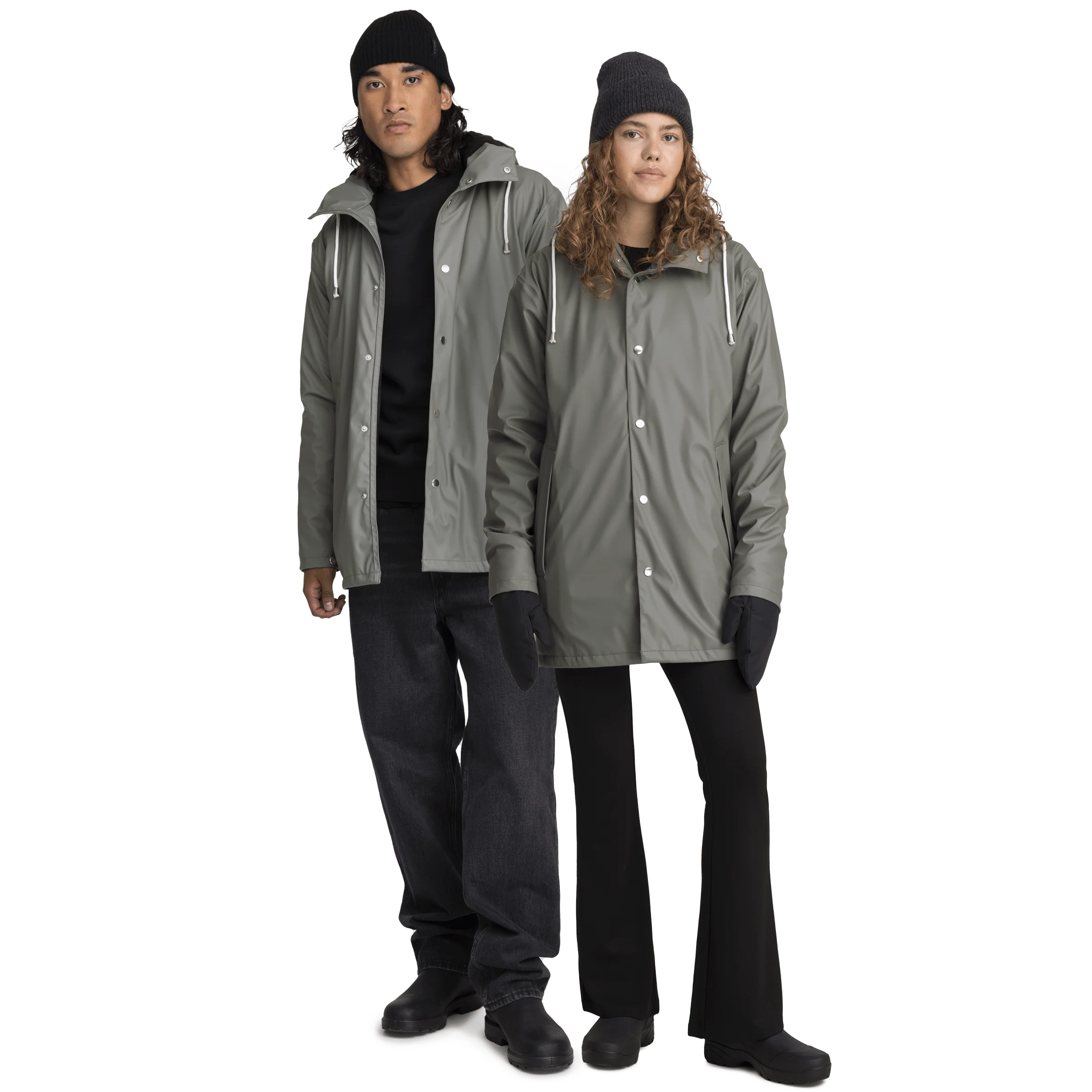 RAIN WARM COAT KHAKI GREY - Image 9