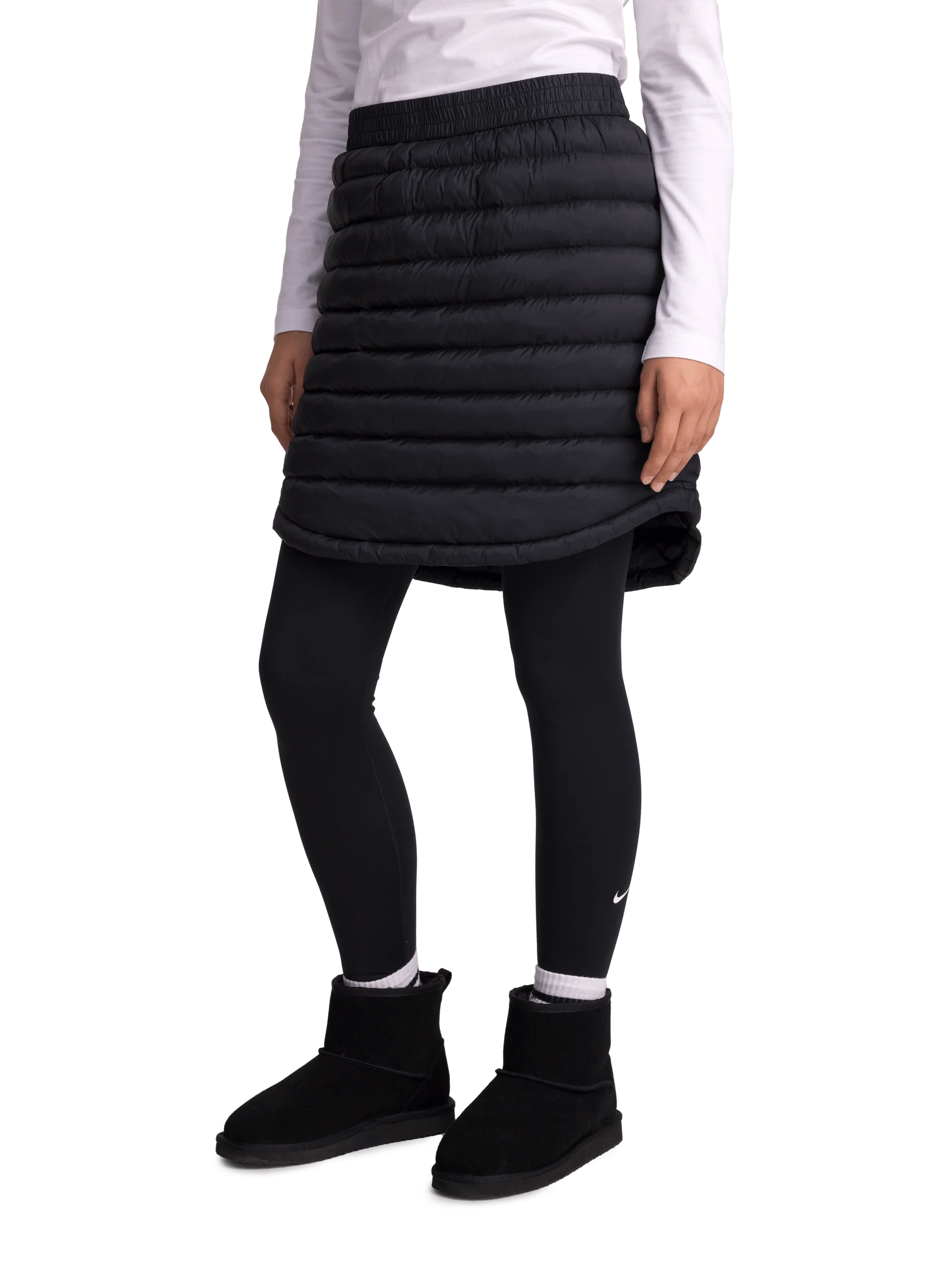 SHORT QUILT SKIRT BLACK
