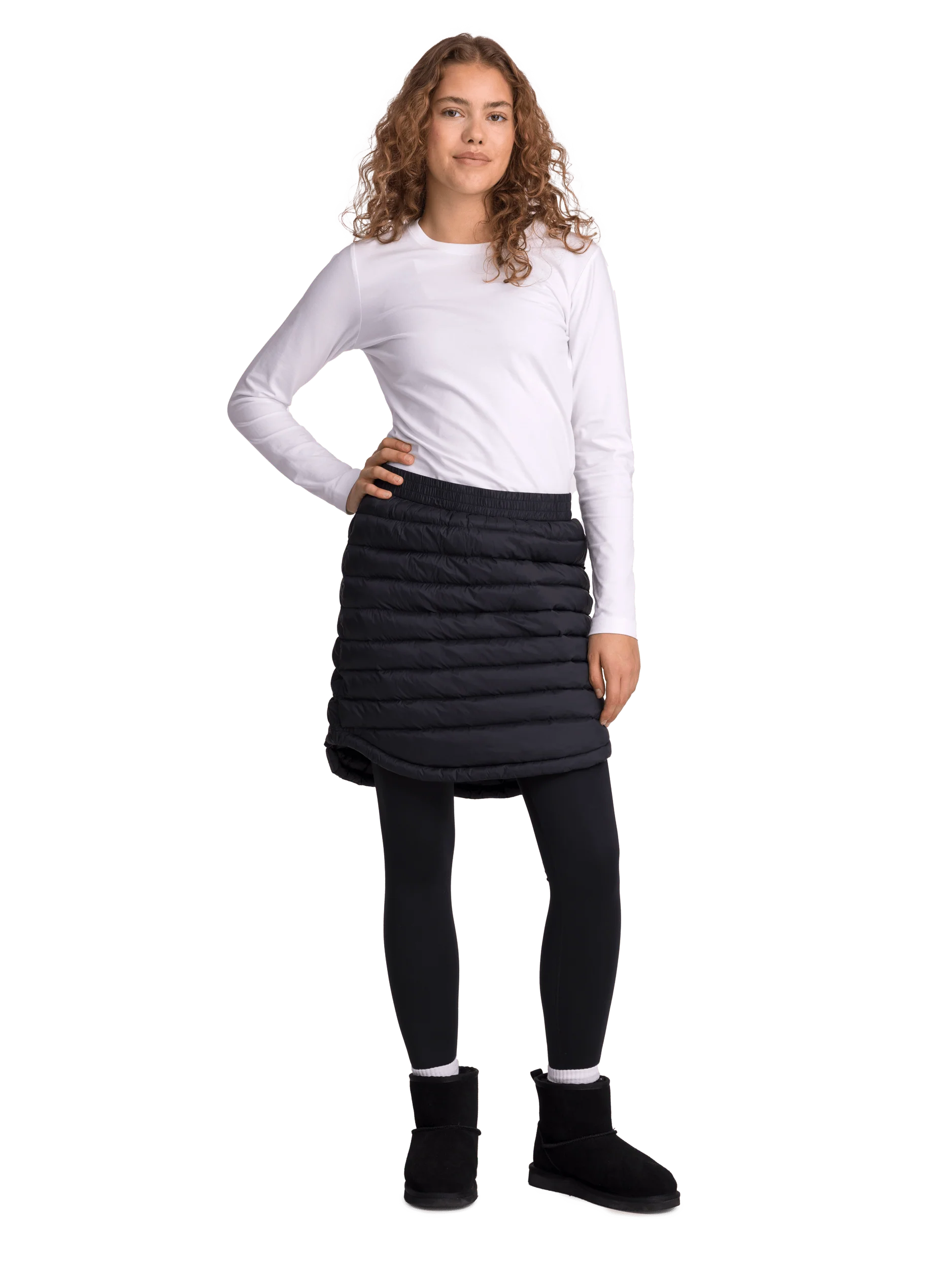 SHORT QUILT SKIRT BLACK - Image 2