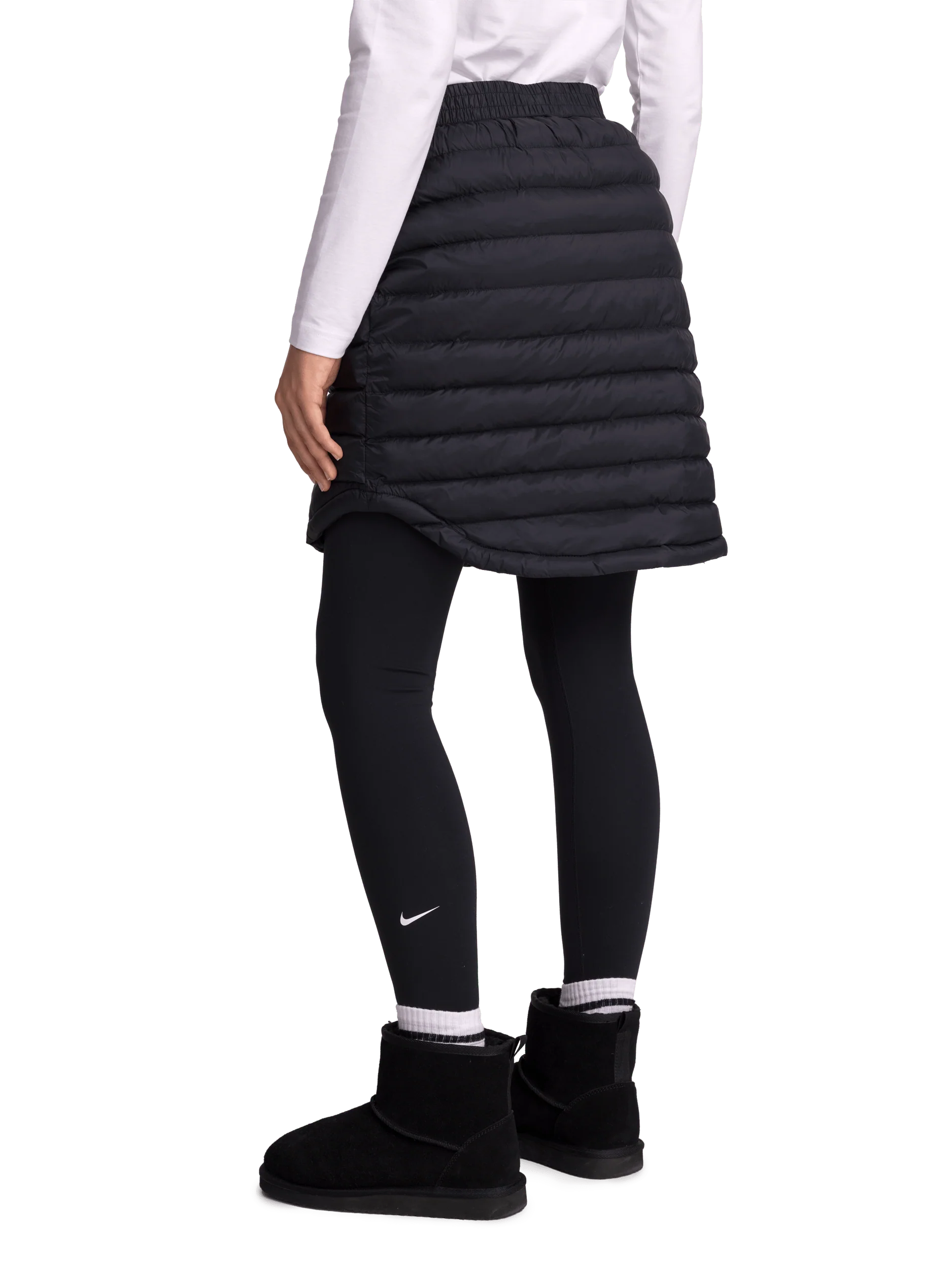 SHORT QUILT SKIRT BLACK - Image 3