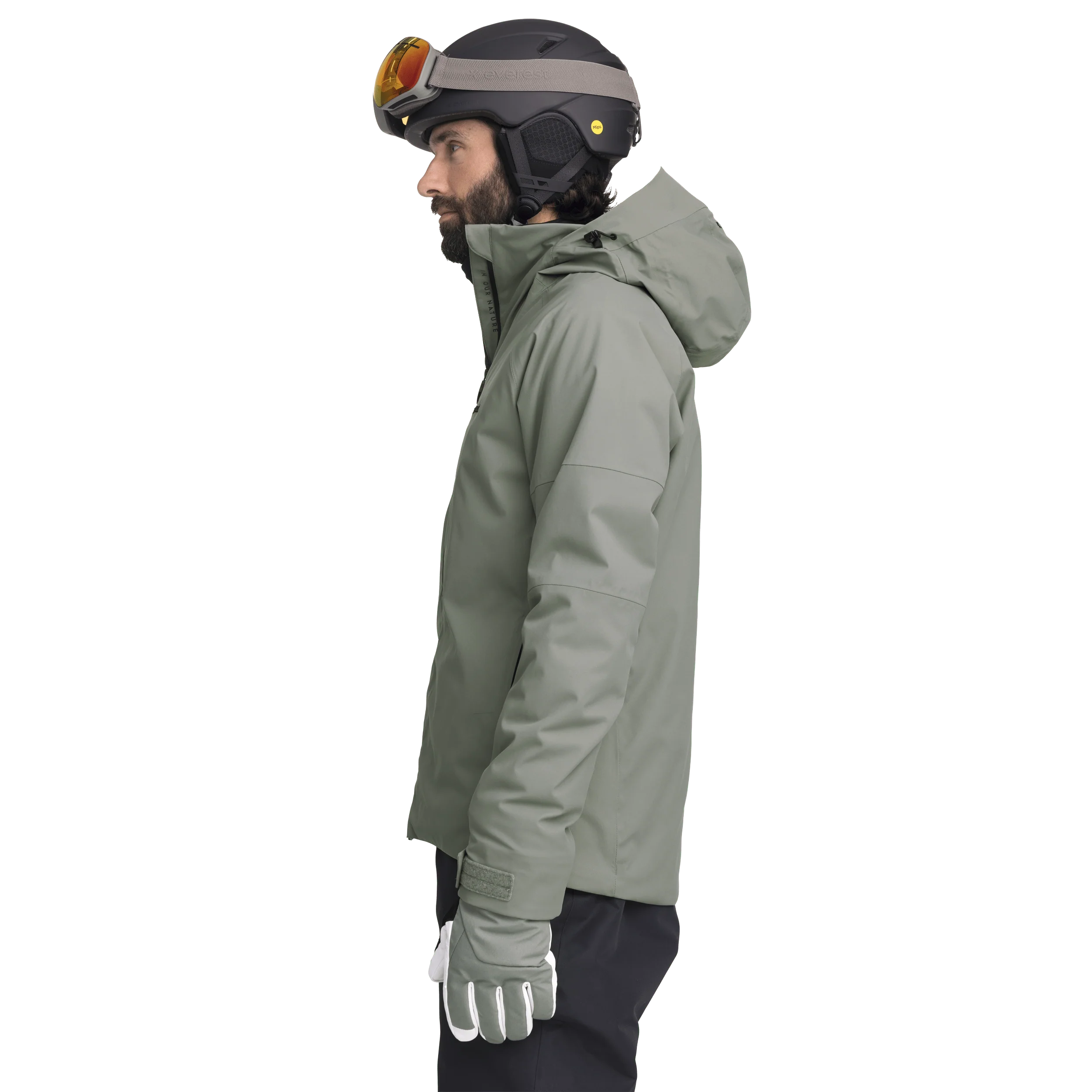 SKI JACKET KHAKI GREY MEN - Image 4