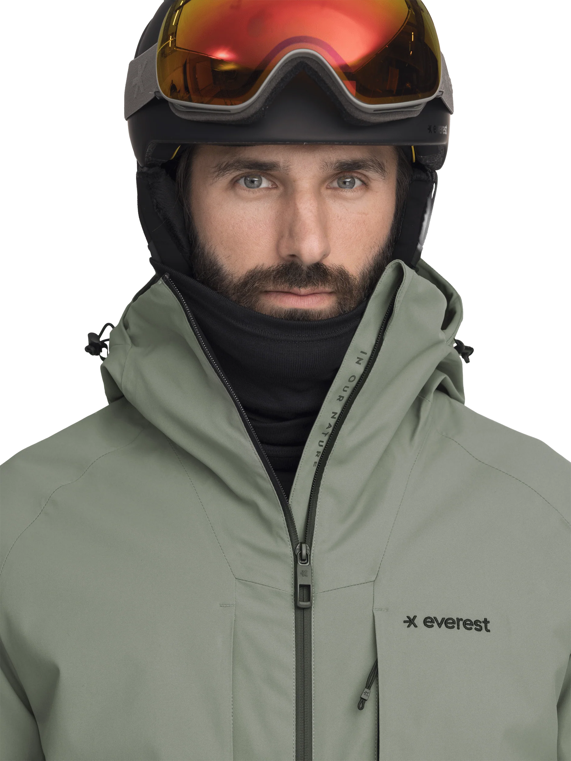 SKI JACKET KHAKI GREY MEN - Image 5