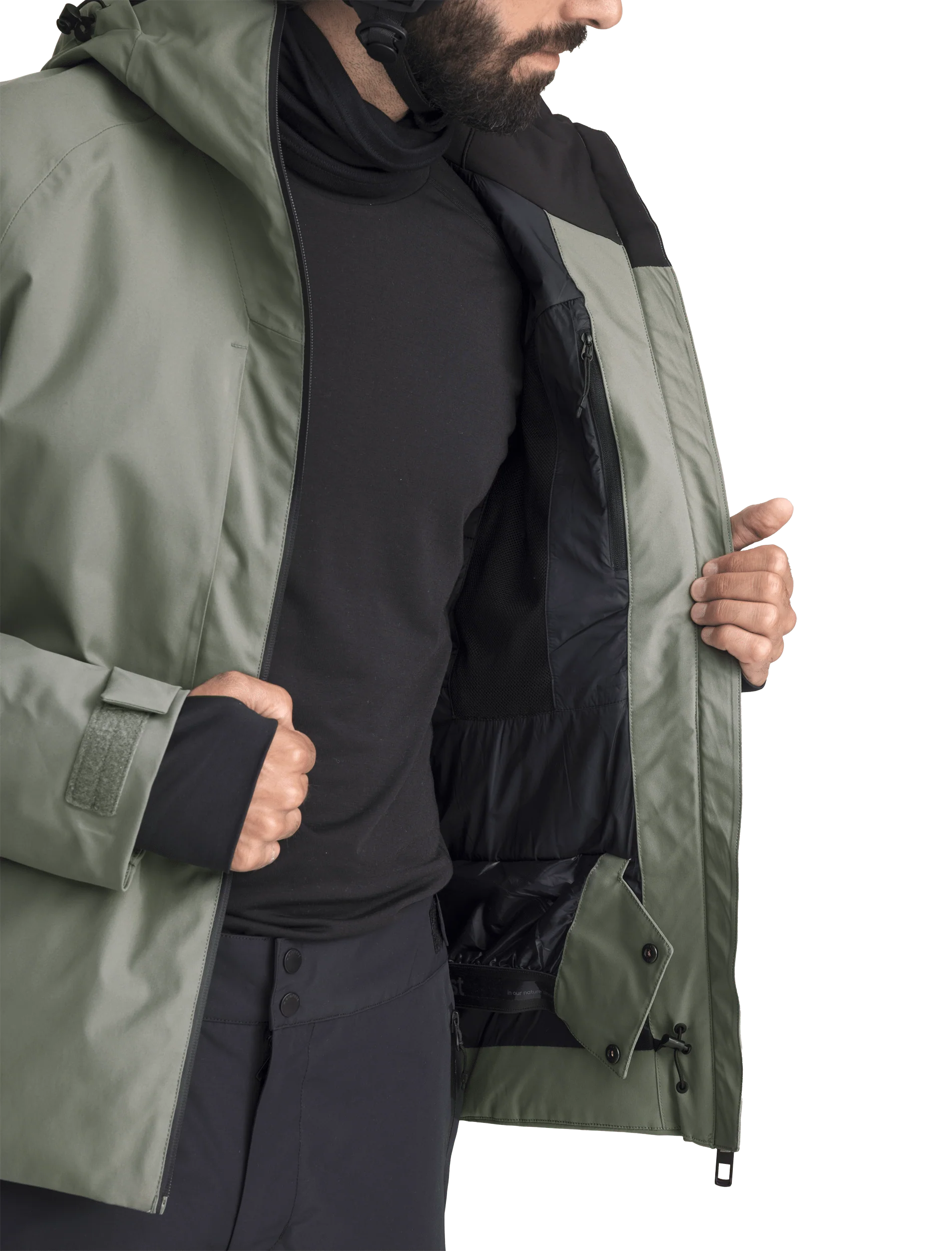 SKI JACKET KHAKI GREY MEN - Image 6