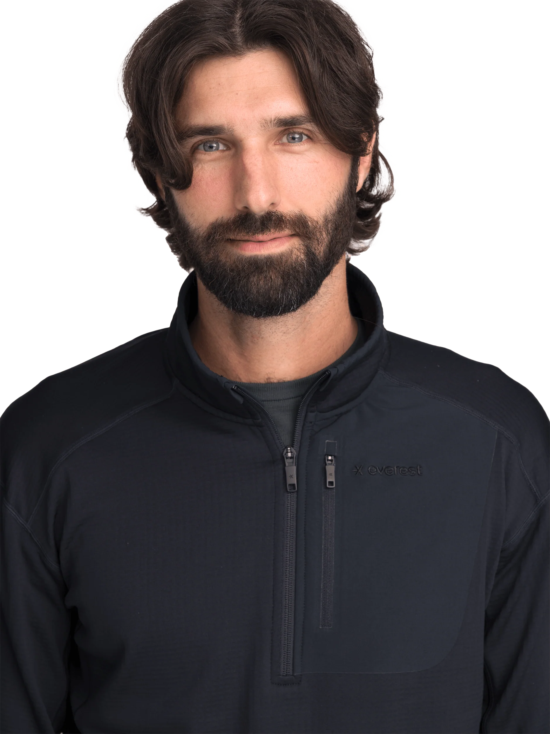 STRUCTURED QUARTER ZIP SWEATER BLACK - Image 5