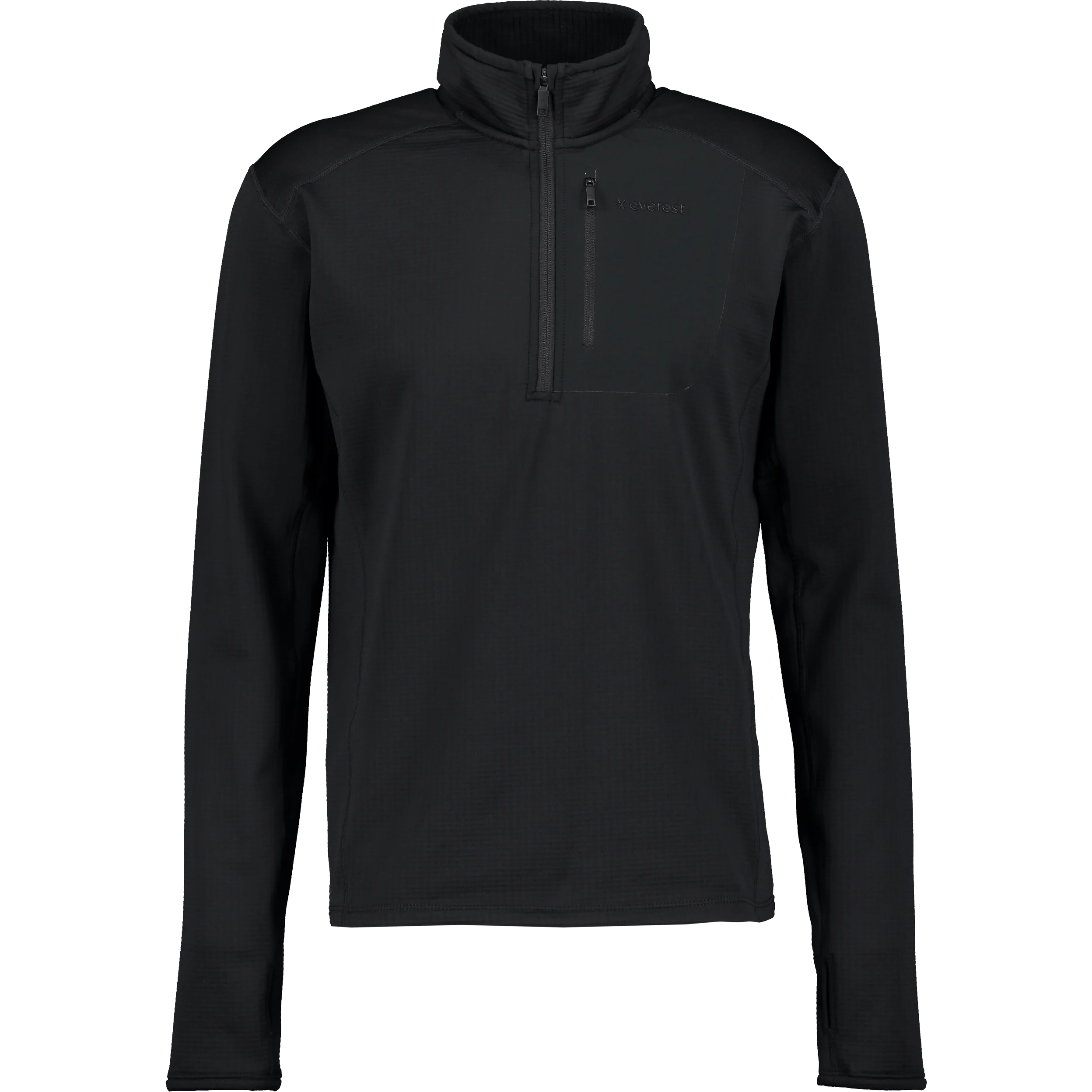 STRUCTURED QUARTER ZIP SWEATER BLACK - Image 6