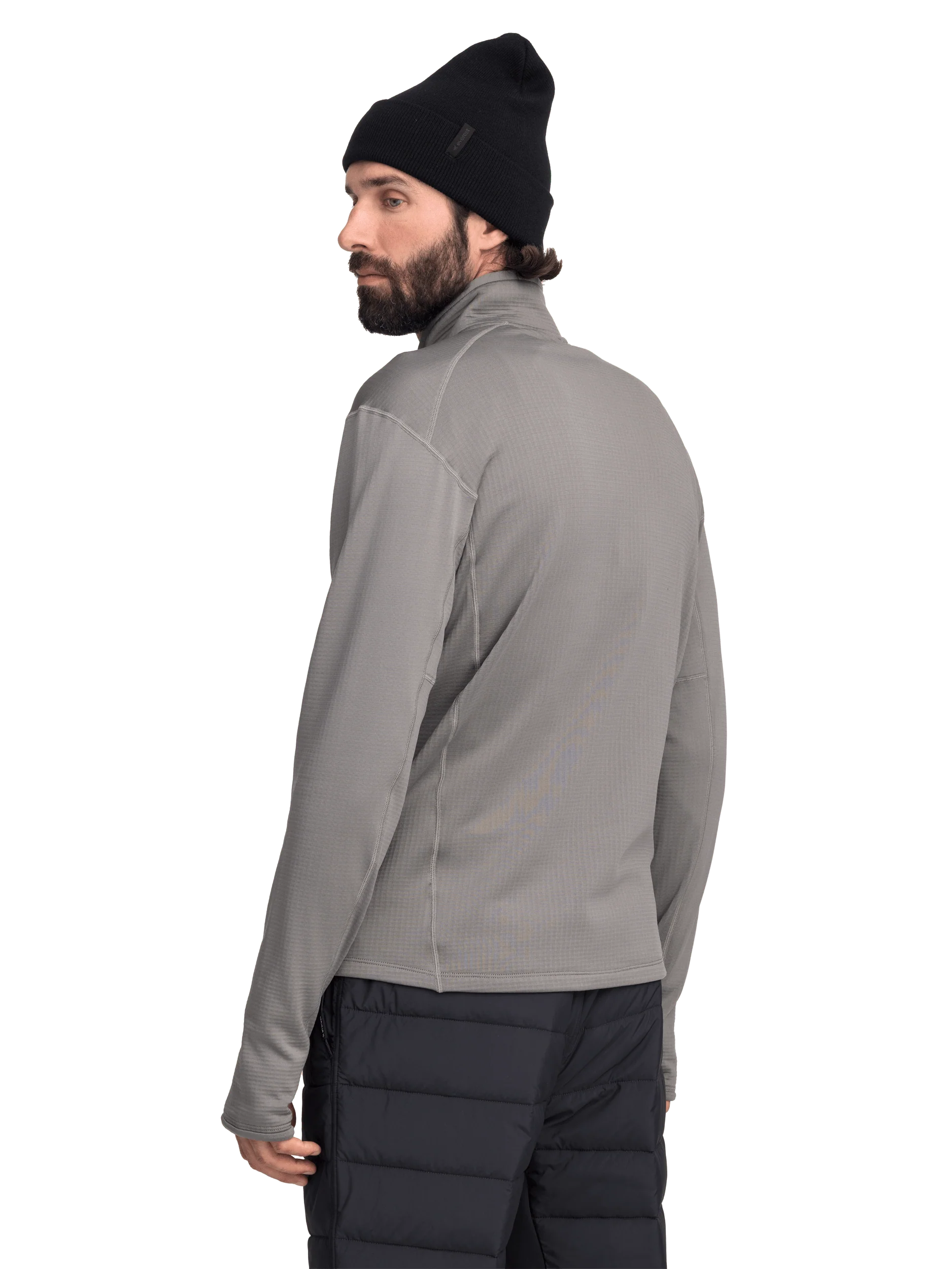 STRUCTURED QUARTER ZIP SWEATER GREEN - Image 3