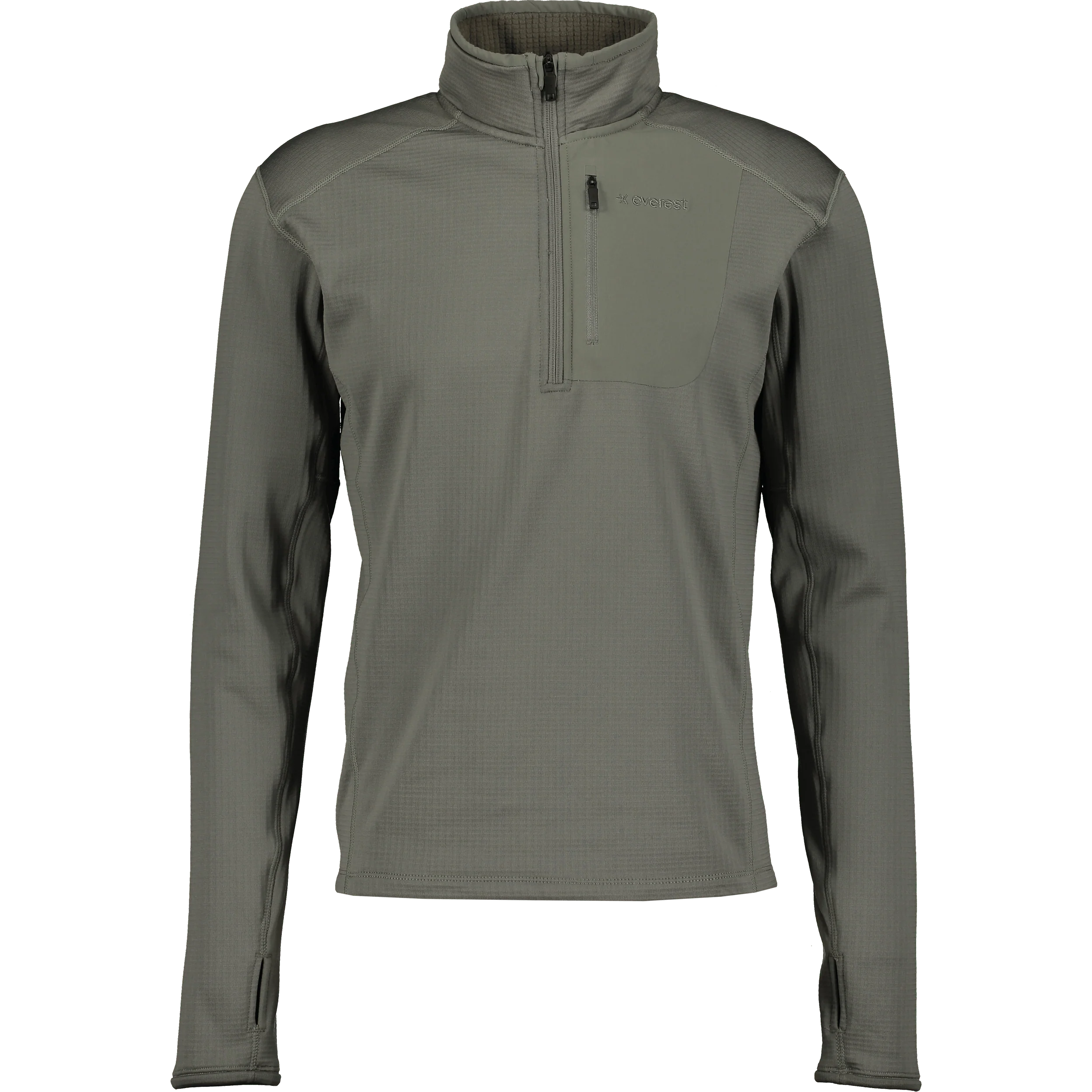 STRUCTURED QUARTER ZIP SWEATER GREEN - Image 6