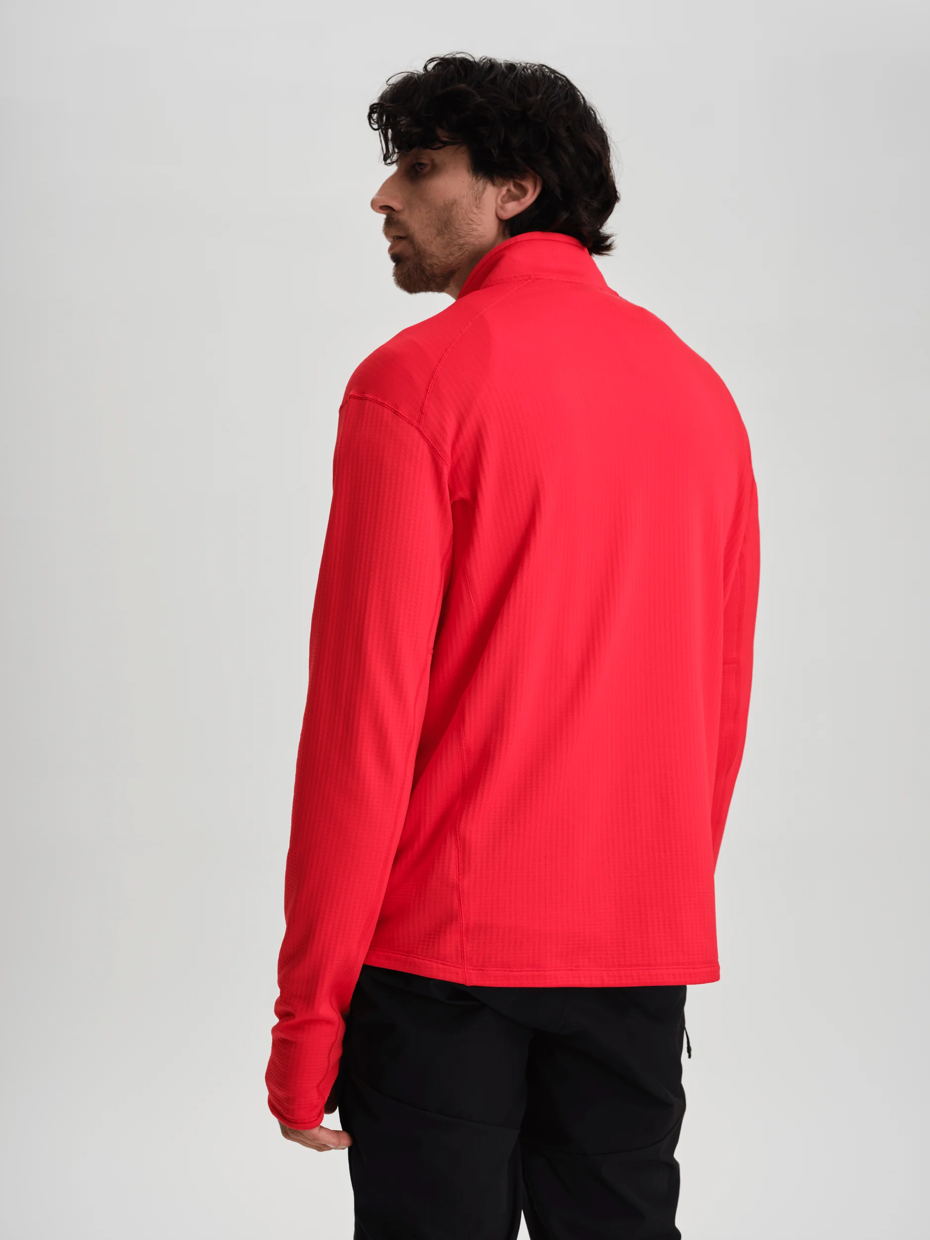 STRUCTURED QUARTER ZIP SWEATER HIGH RISK RED - Image 5