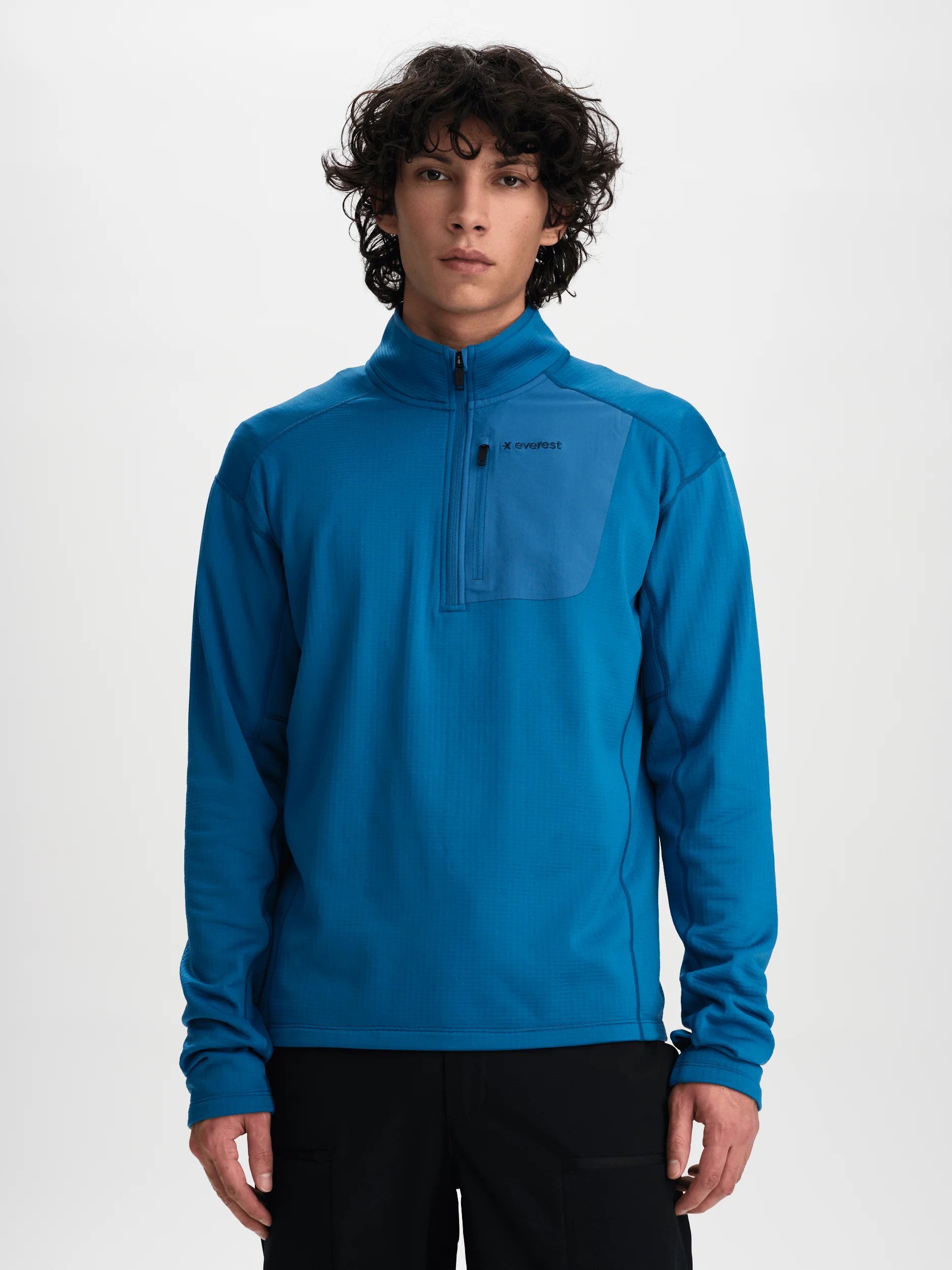 STRUCTURED QUARTER ZIP GLACIER BLUE