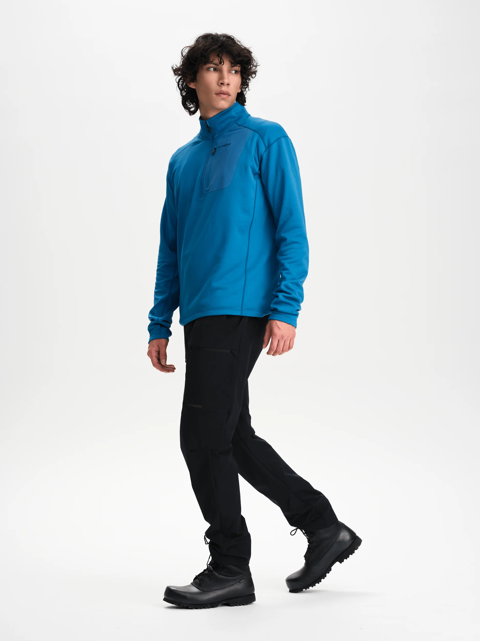 STRUCTURED QUARTER ZIP GLACIER BLUE - Image 2
