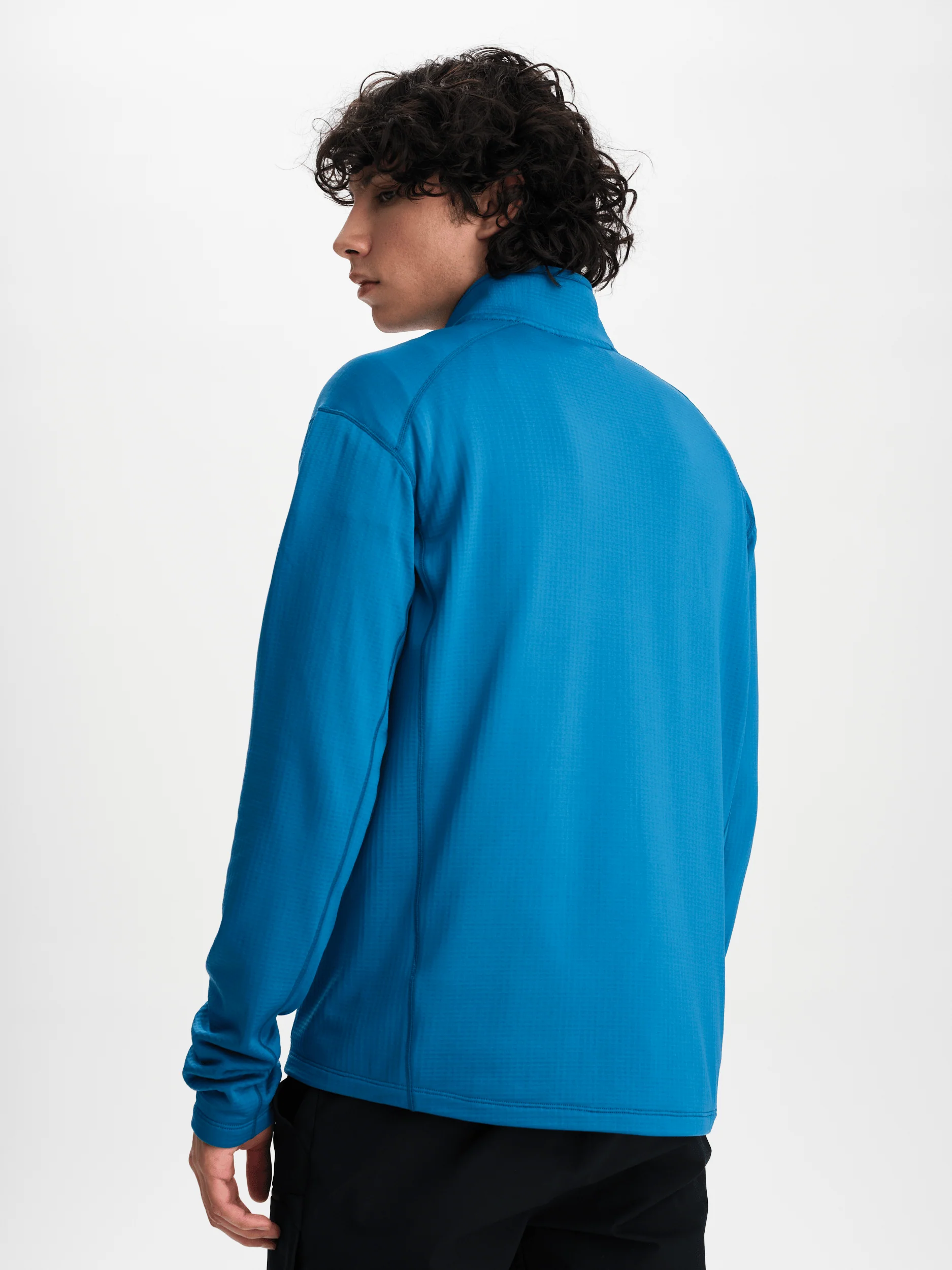 STRUCTURED QUARTER ZIP GLACIER BLUE - Image 3