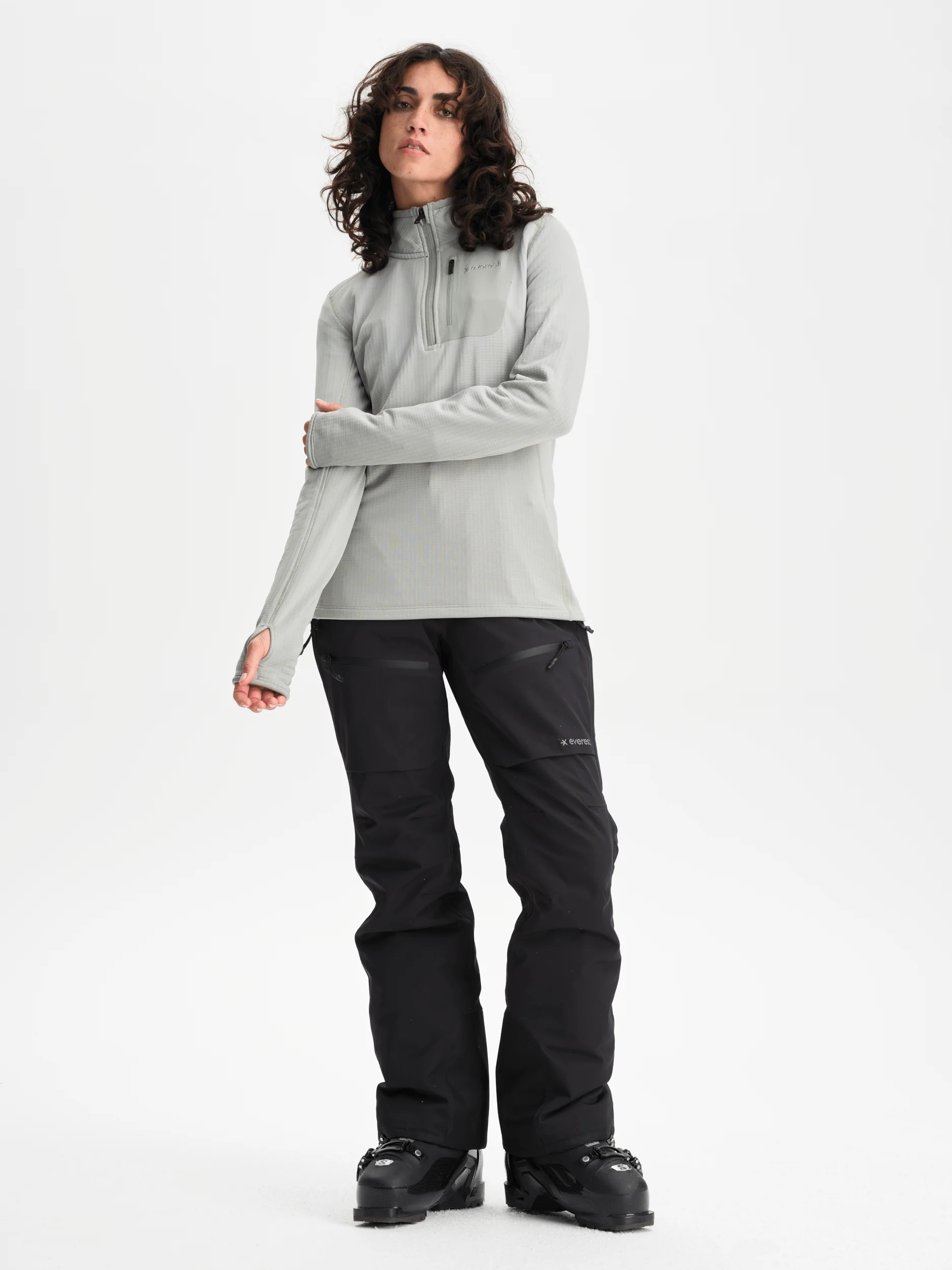 STRUCTURED QUERTER ZIP JACKET SAGE MIST - Image 3