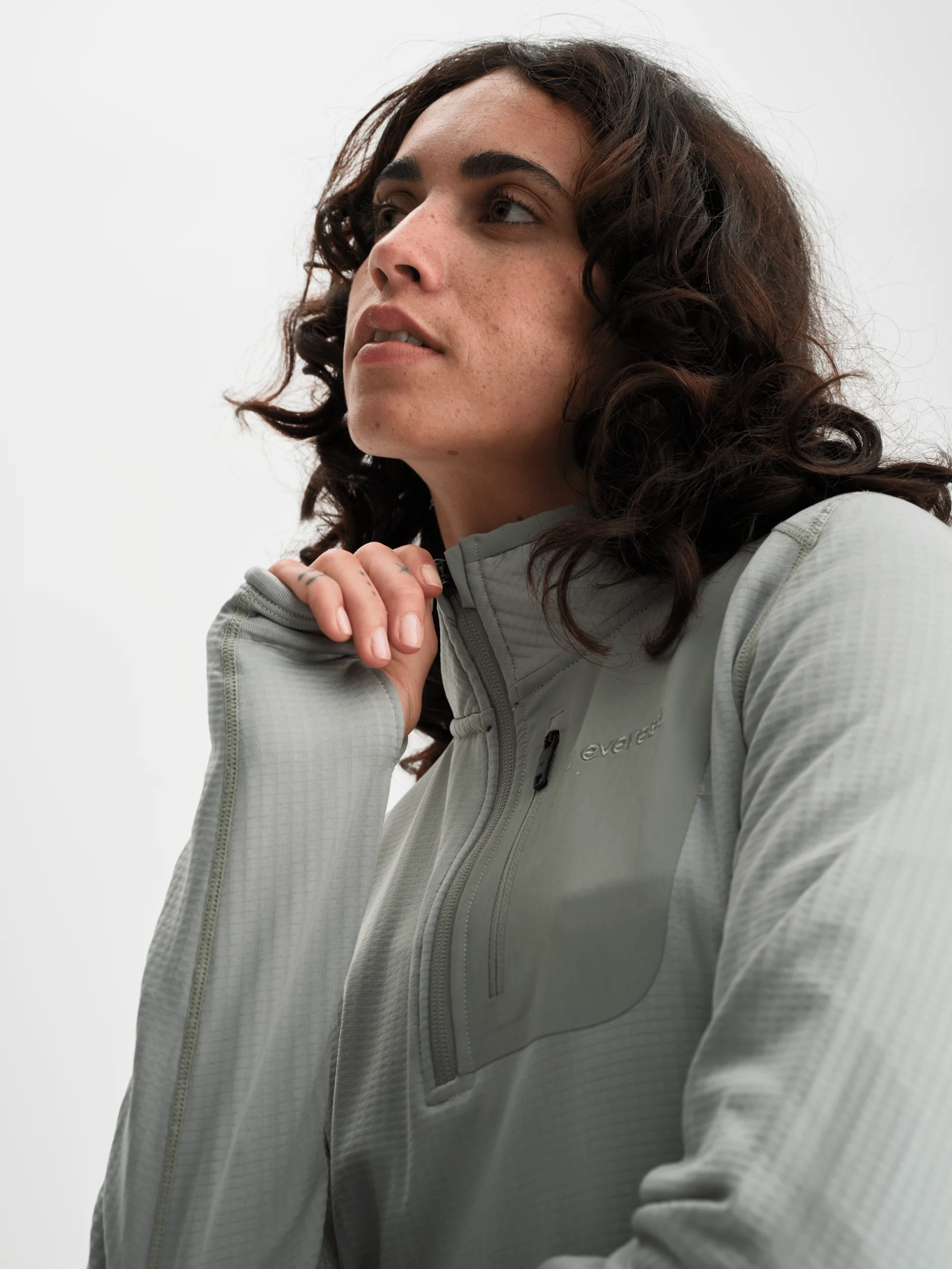 STRUCTURED QUERTER ZIP JACKET SAGE MIST - Image 5