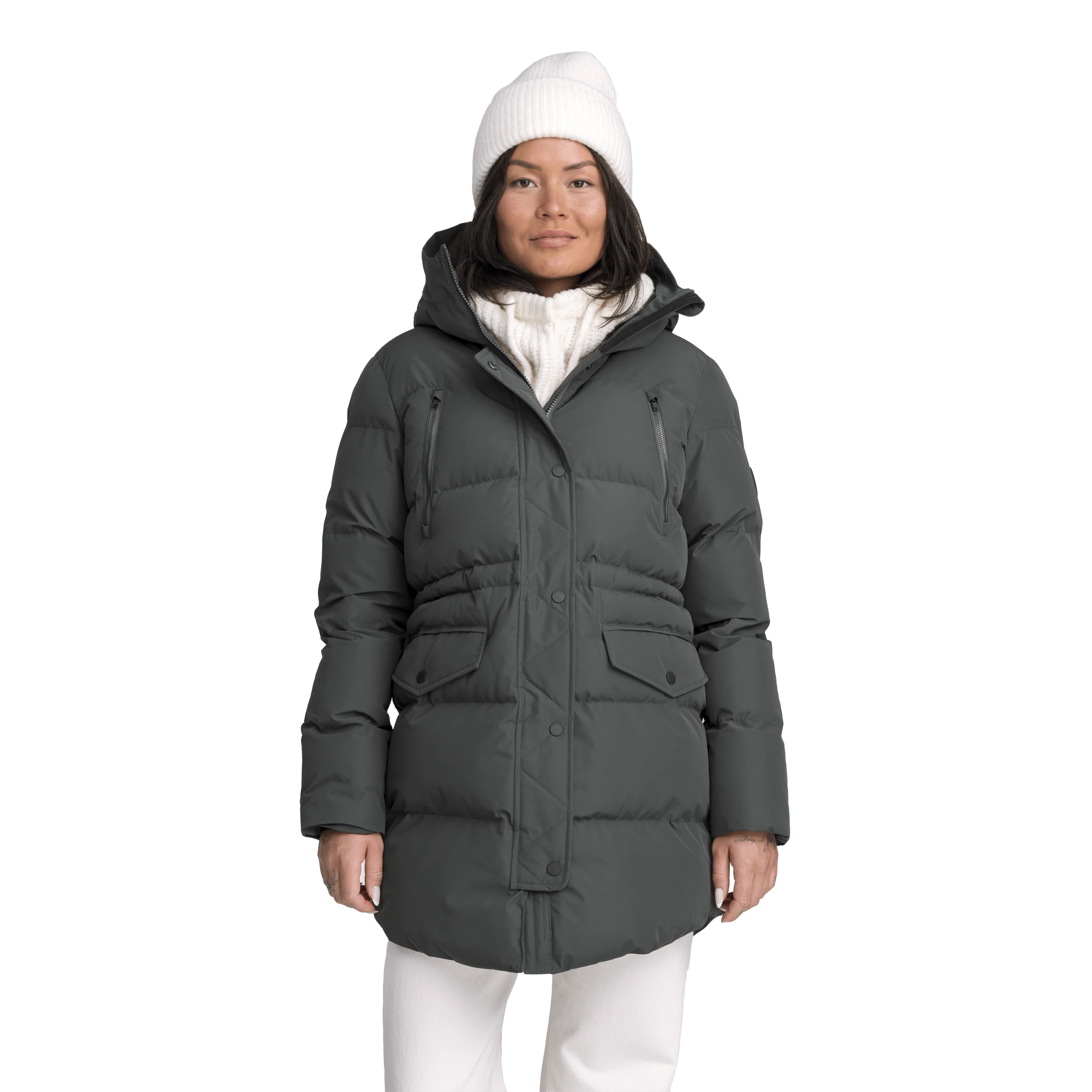 WARM PARKA DARK GREEN