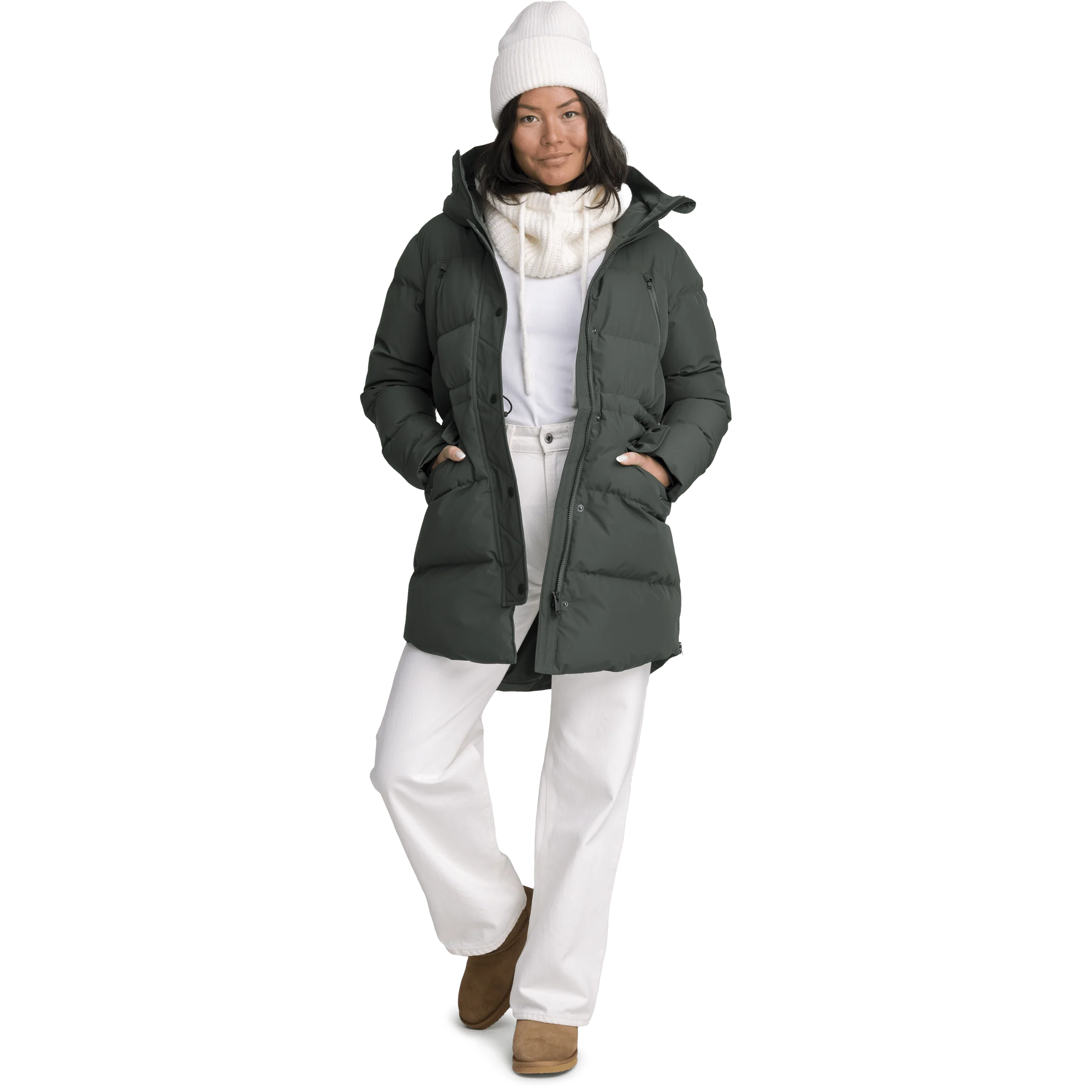WARM PARKA DARK GREEN - Image 2