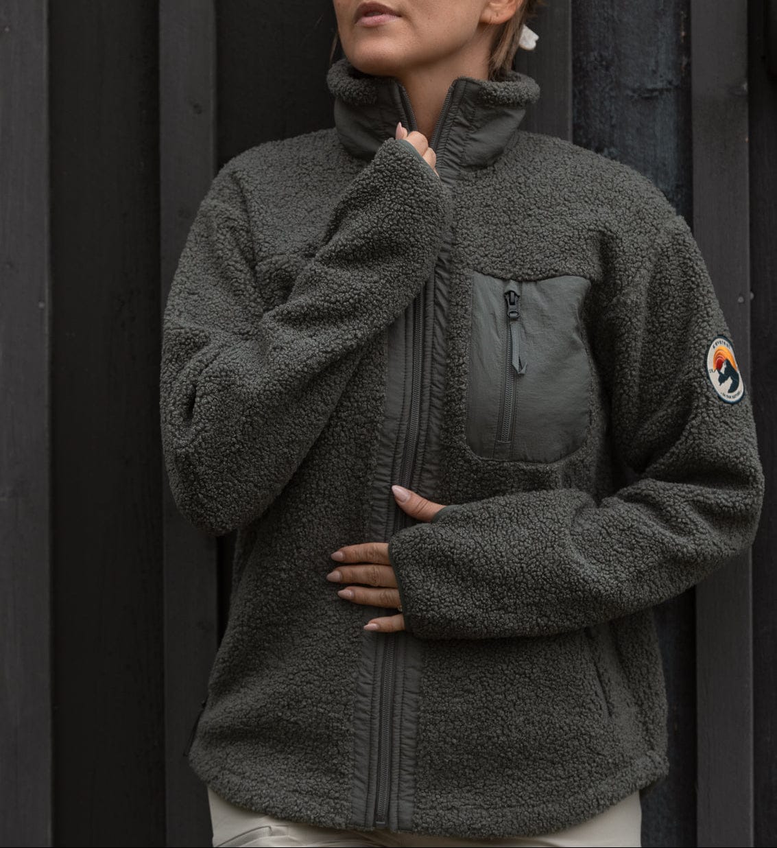 WILA PILE SHIRT KHAKI GREY - Image 12