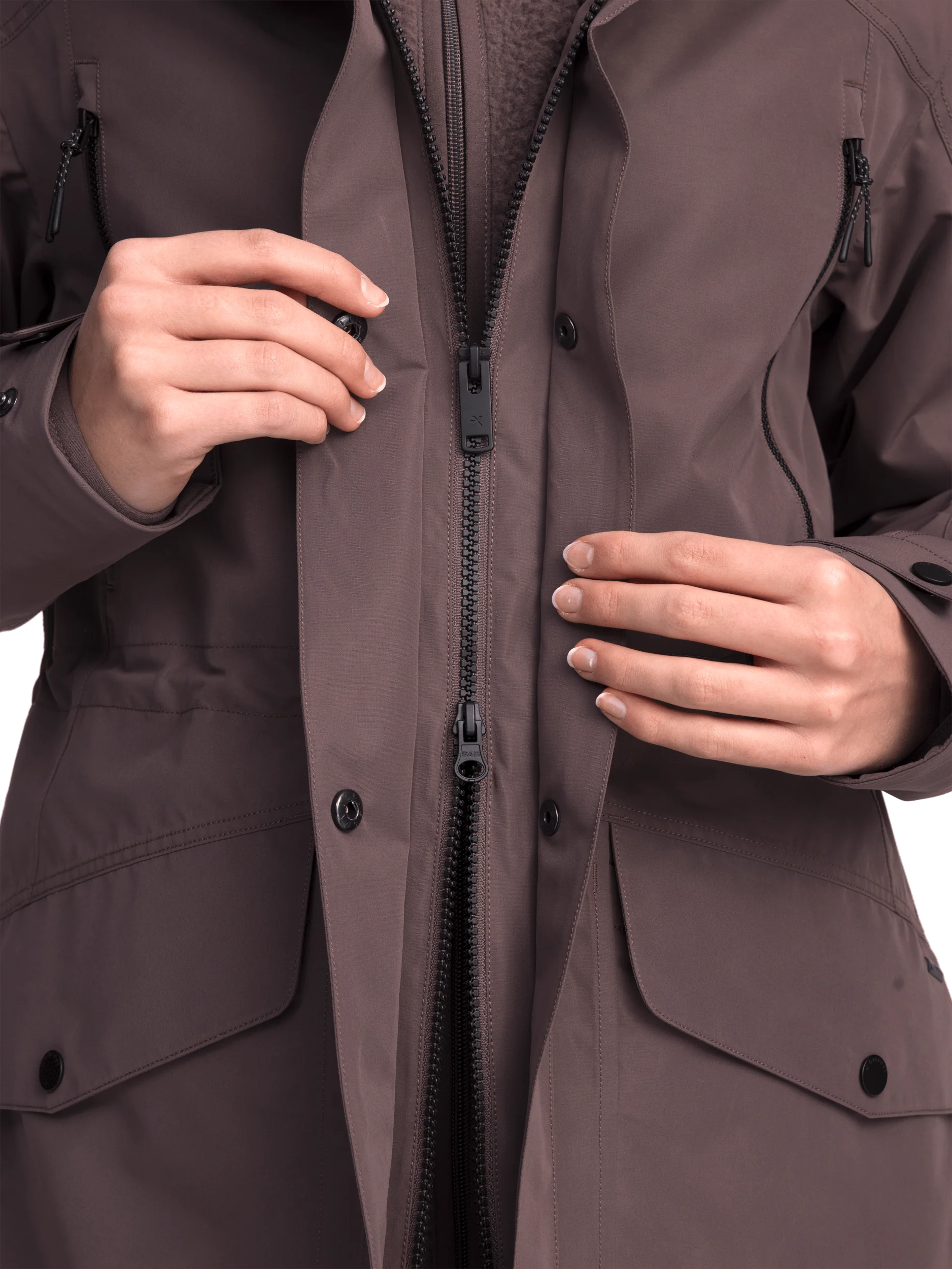 WOMENS FUNCTION PARKA ASH PURPLE - Image 5