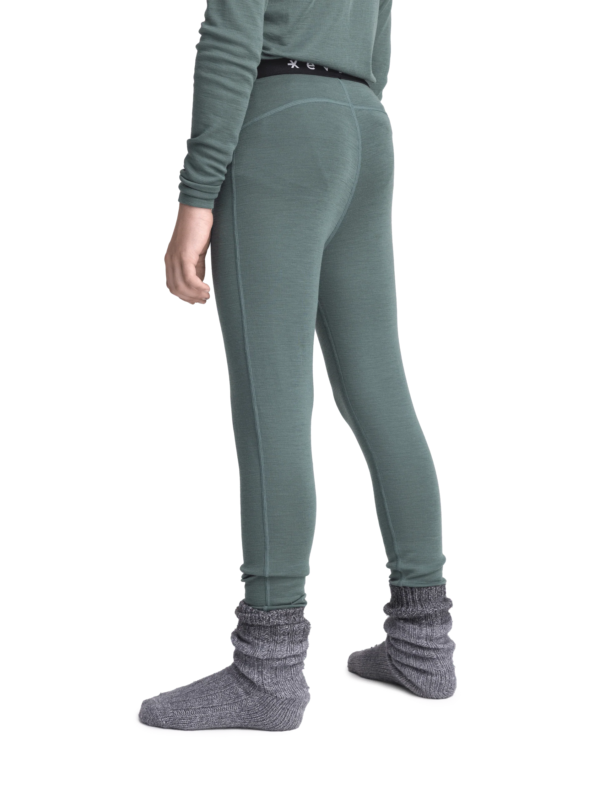 WOOL FIRST LAYER PANT KHAKI GREEN JUNIOR - Image 3