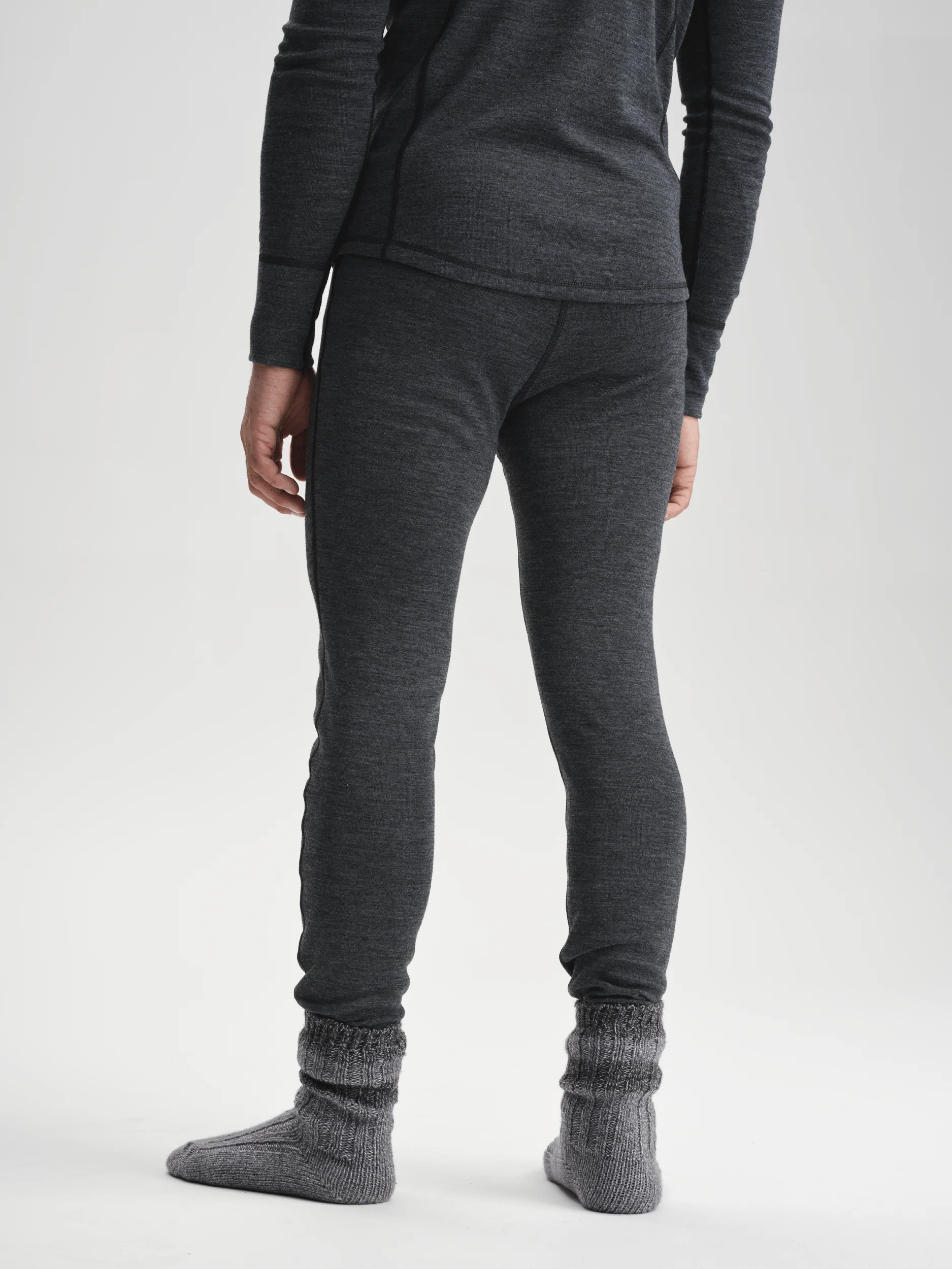 WOOL FIRST LAYER PANT GREY MELANGE - Image 3