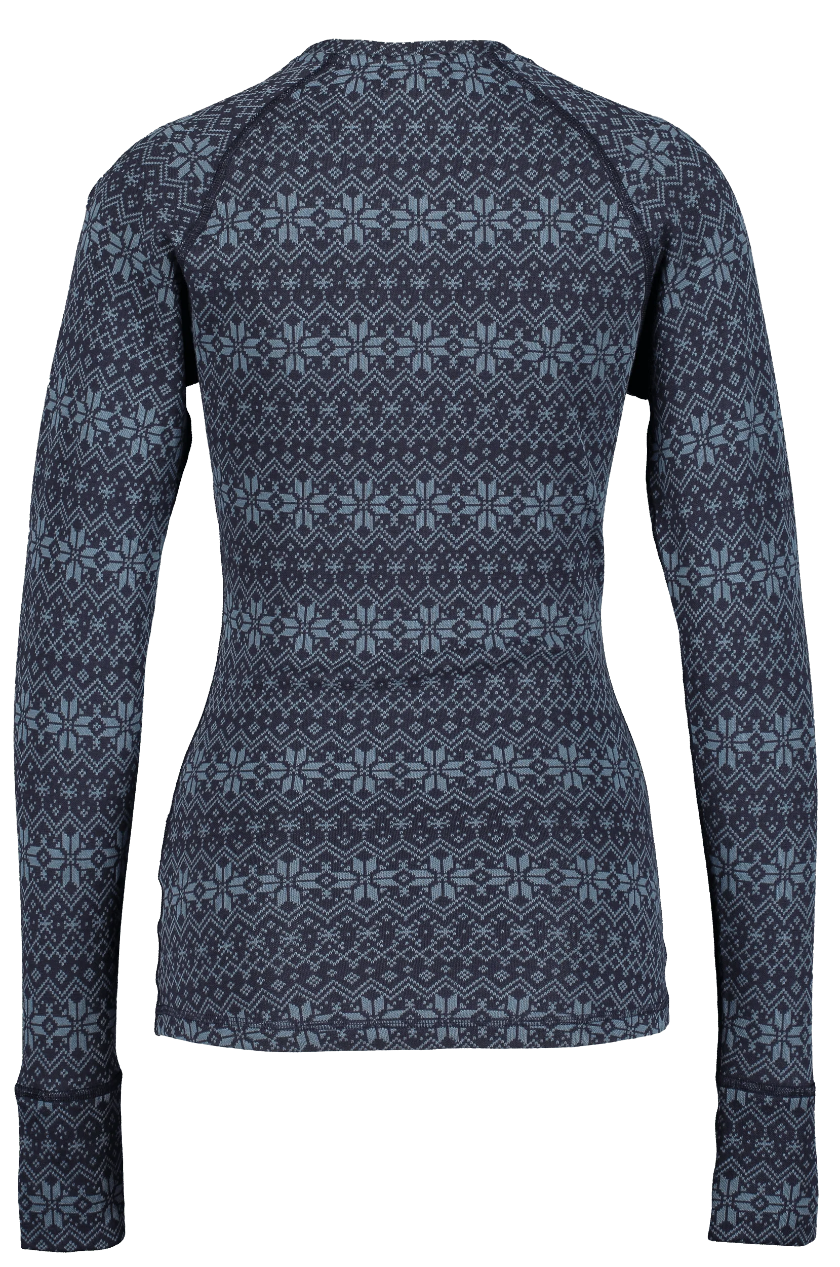 WOOL BASE LAYER SHIRT NAVY PATTERN WOMEN - Image 6