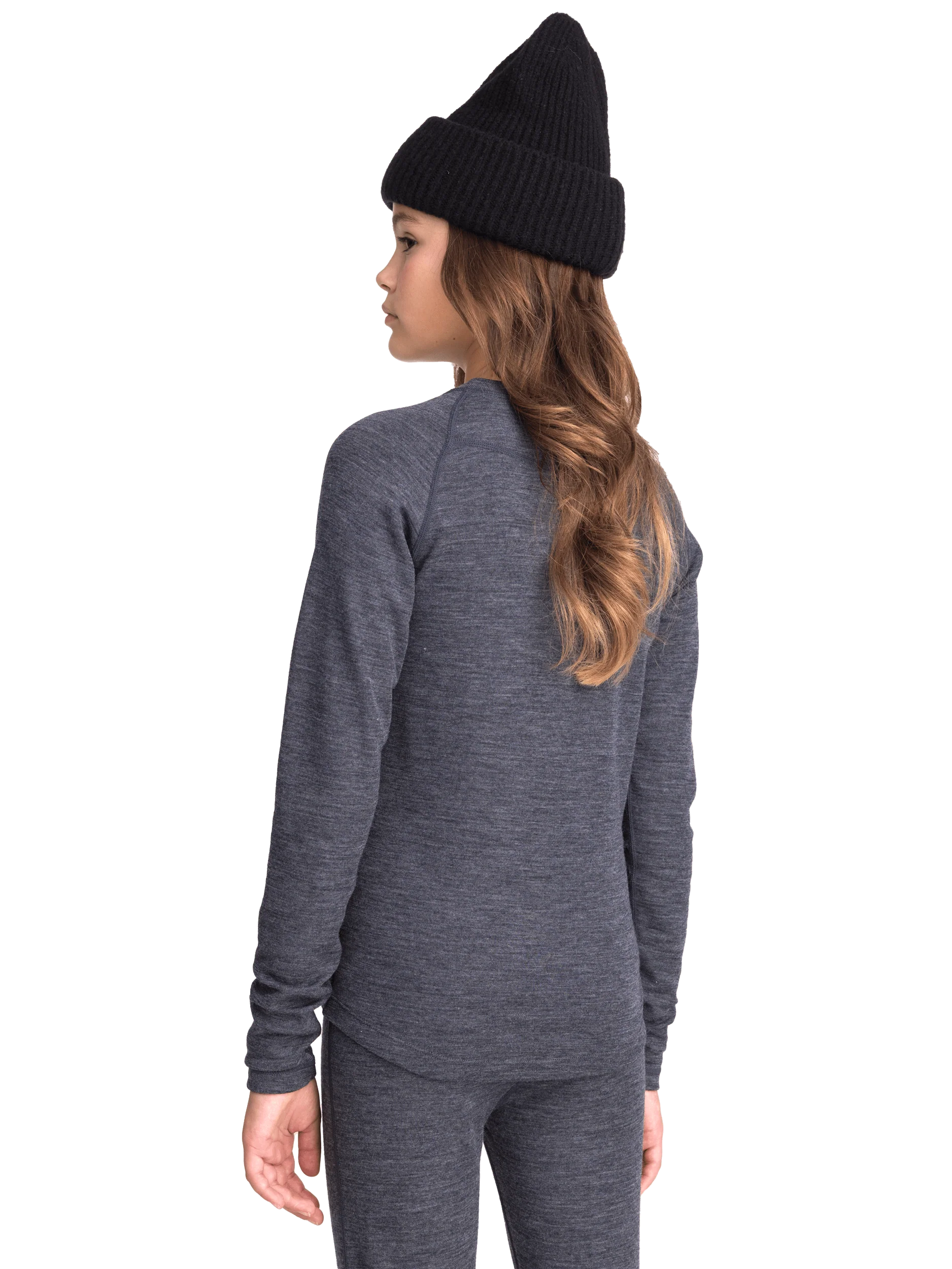 WOOL FIRST LAYER SHIRT  DARK GREY MELANGE - Image 3