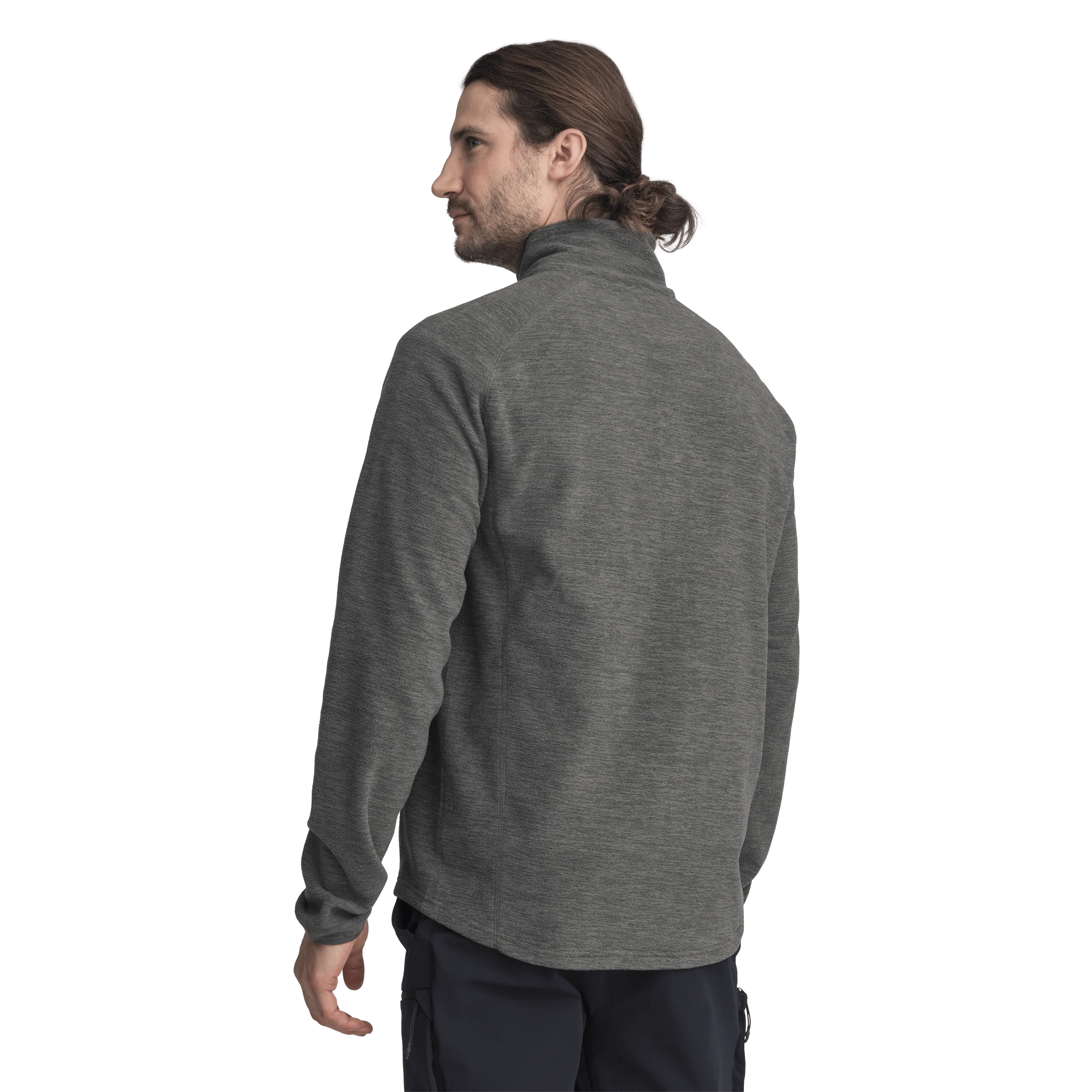 ZIP FLEECE JACKET DARK GREEN MELANGE MEN - Image 3