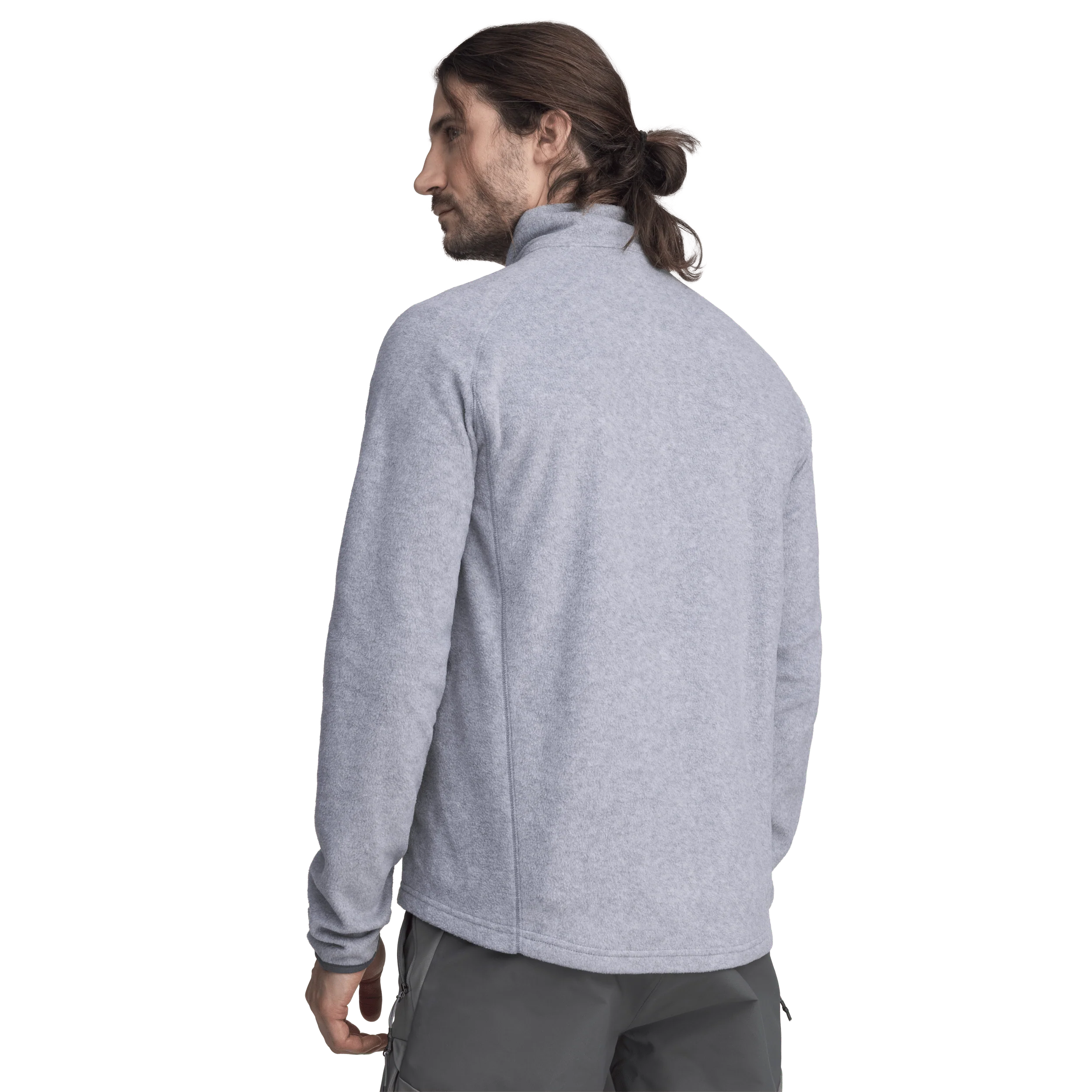 ZIP FLEECE JACKET GREY MELANGE MEN - Image 3