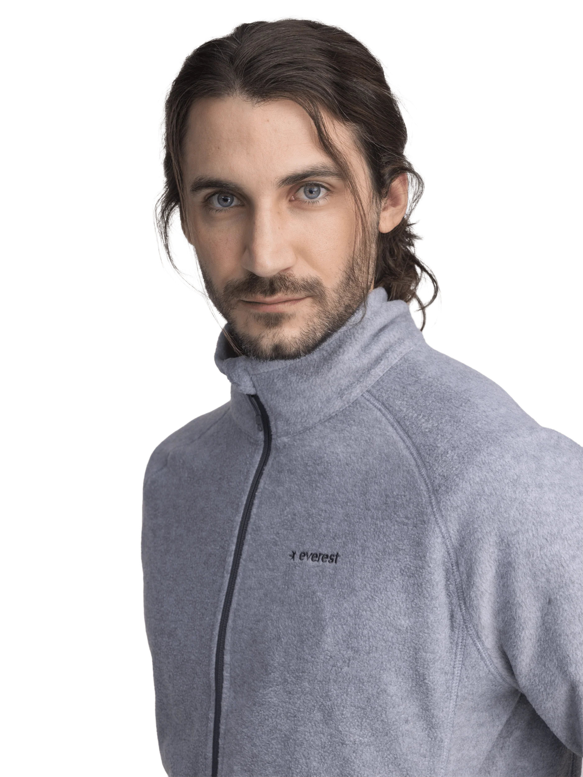 ZIP FLEECE JACKET GREY MELANGE MEN - Image 4