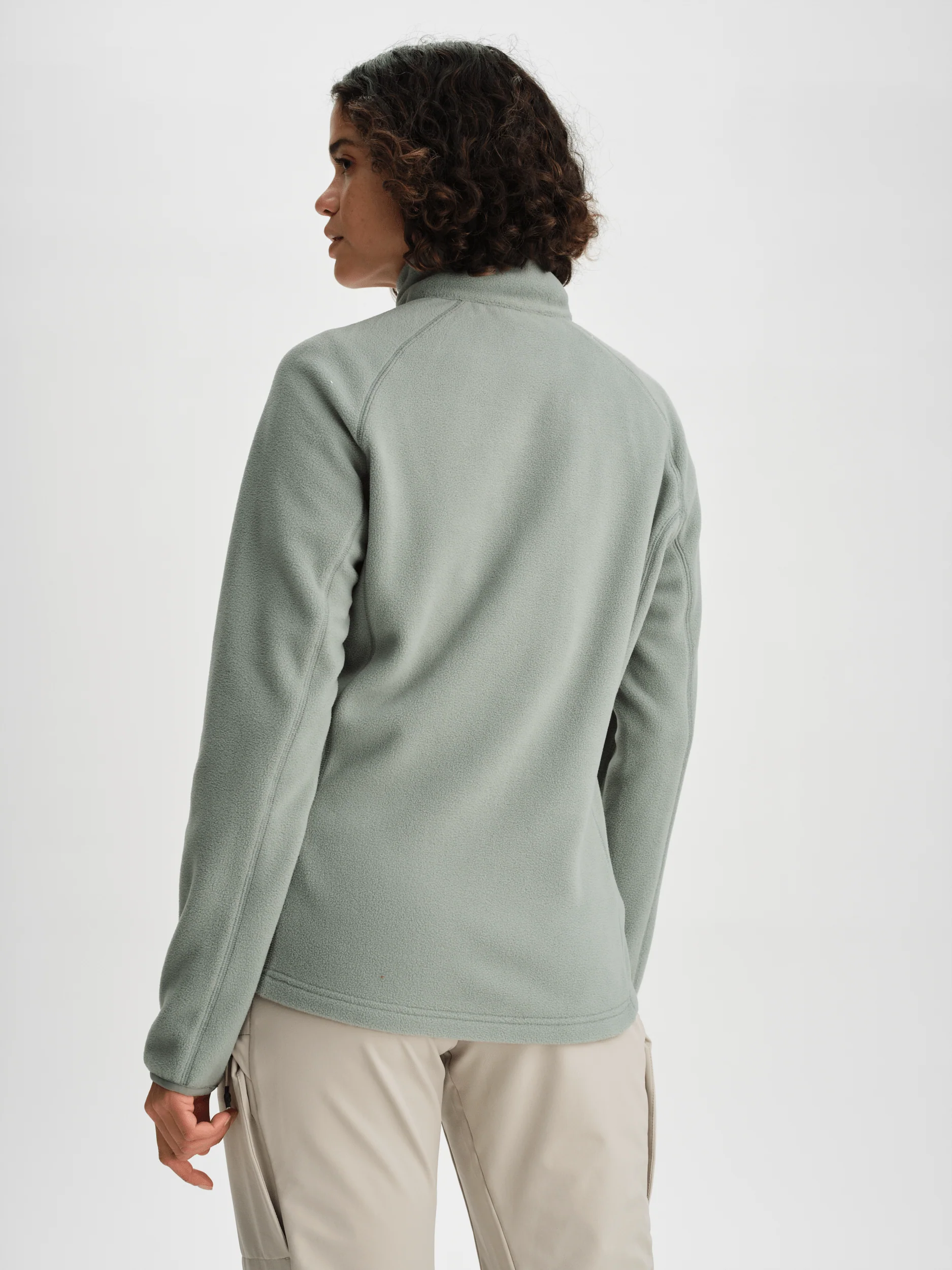 ZIP FLEECE JACKET SAGE GREEN - Image 3