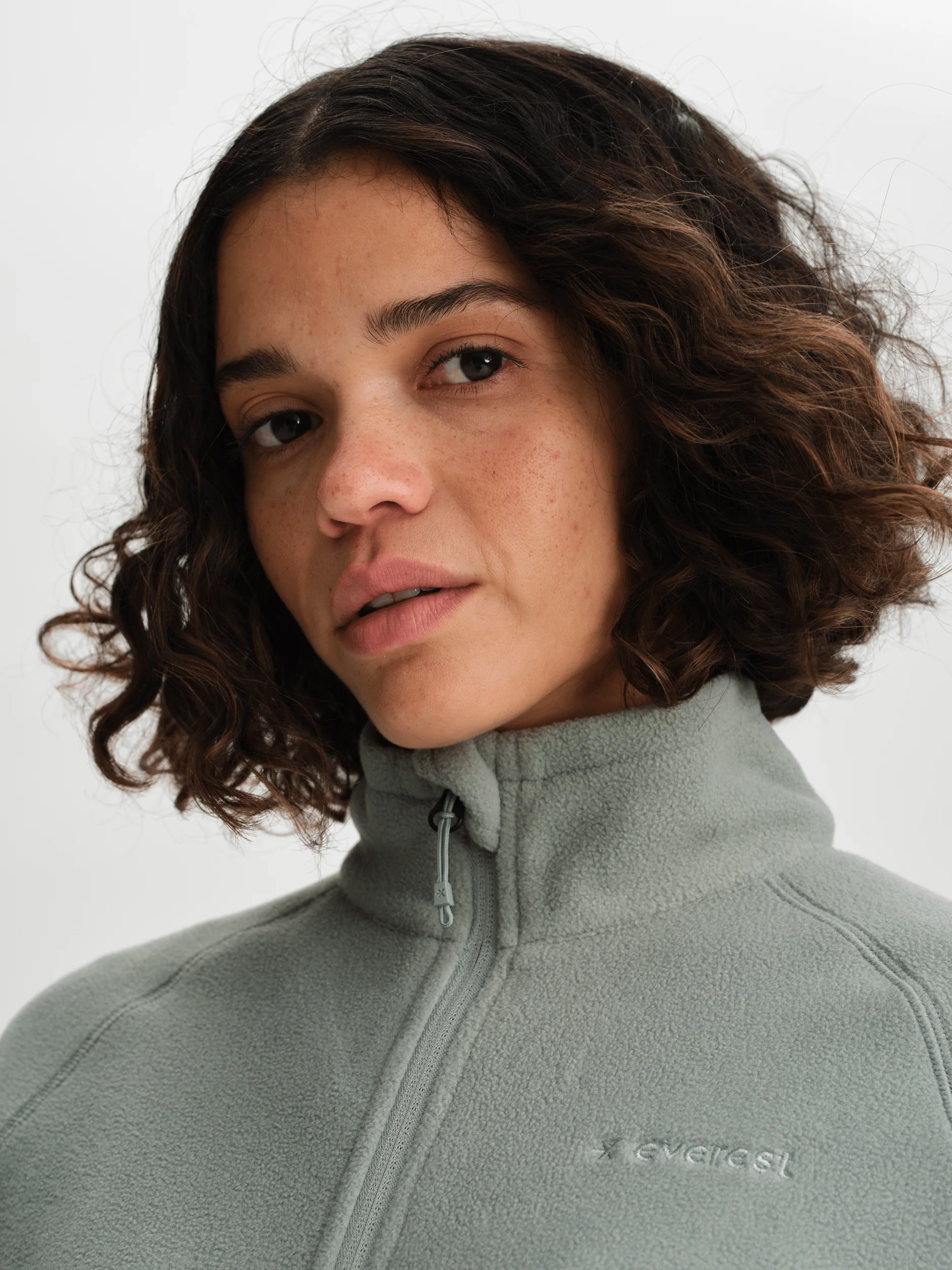 ZIP FLEECE JACKET SAGE GREEN - Image 4